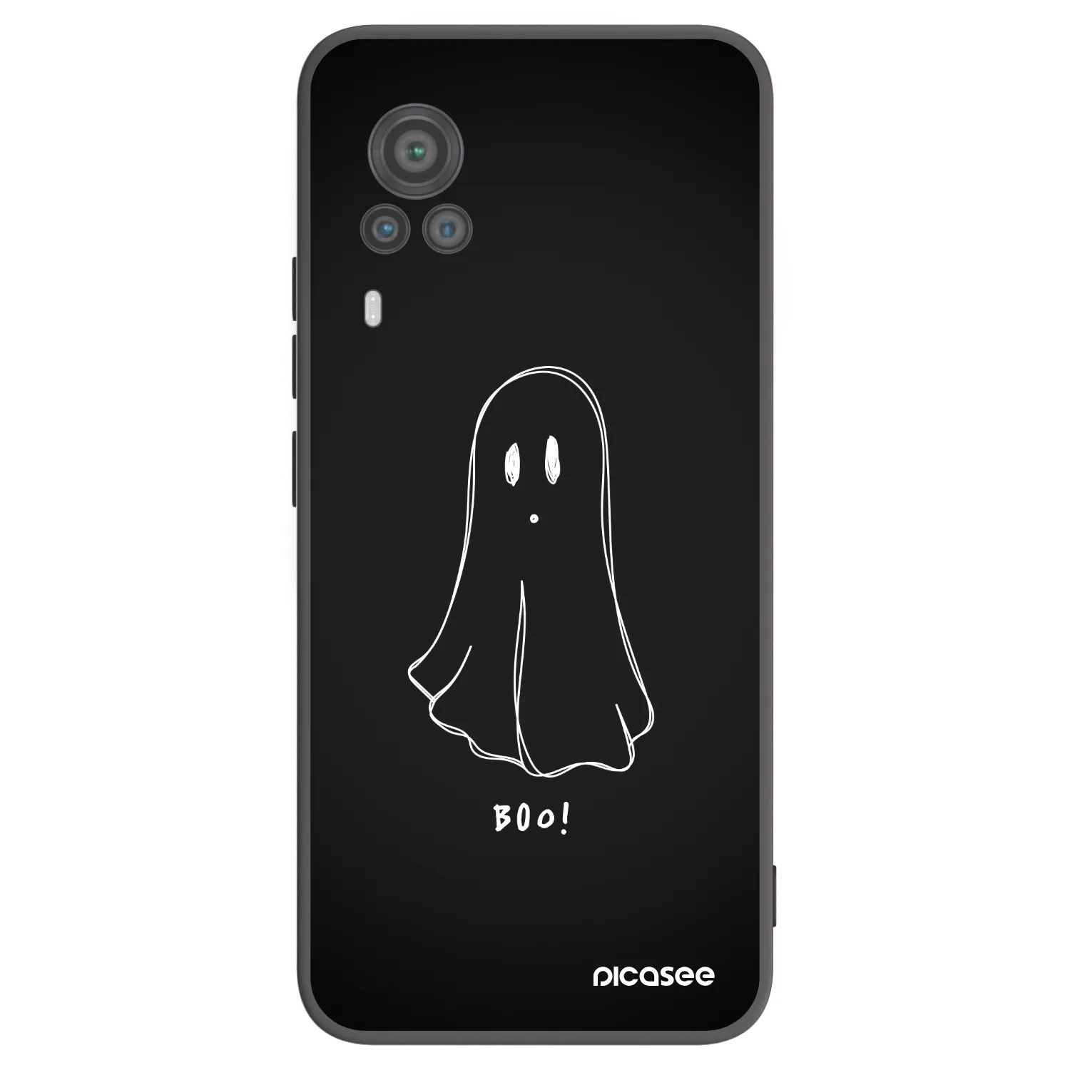 Picasee crna silikonska maskica za Vivo X60 Pro 5G - Ghost 2