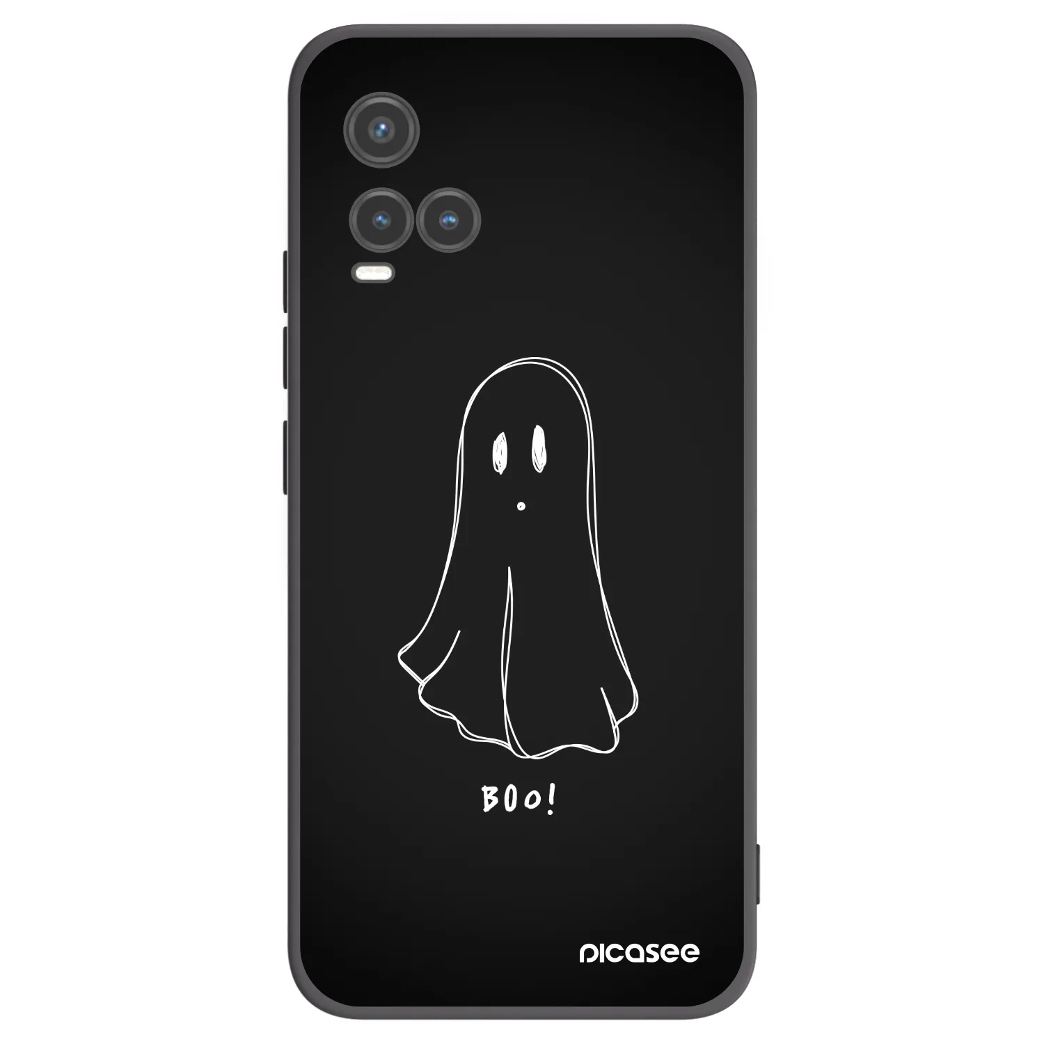 Picasee crna silikonska maskica za Vivo Y33s - Ghost 2