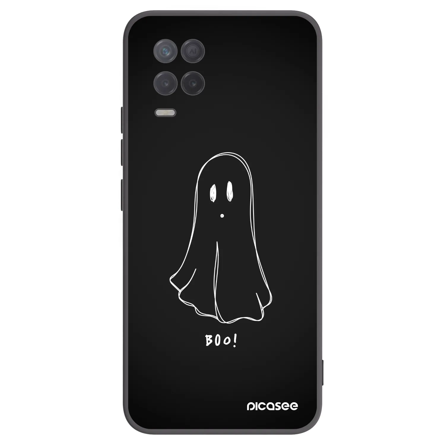 Picasee crna silikonska maskica za Realme 8 5G - Ghost 2