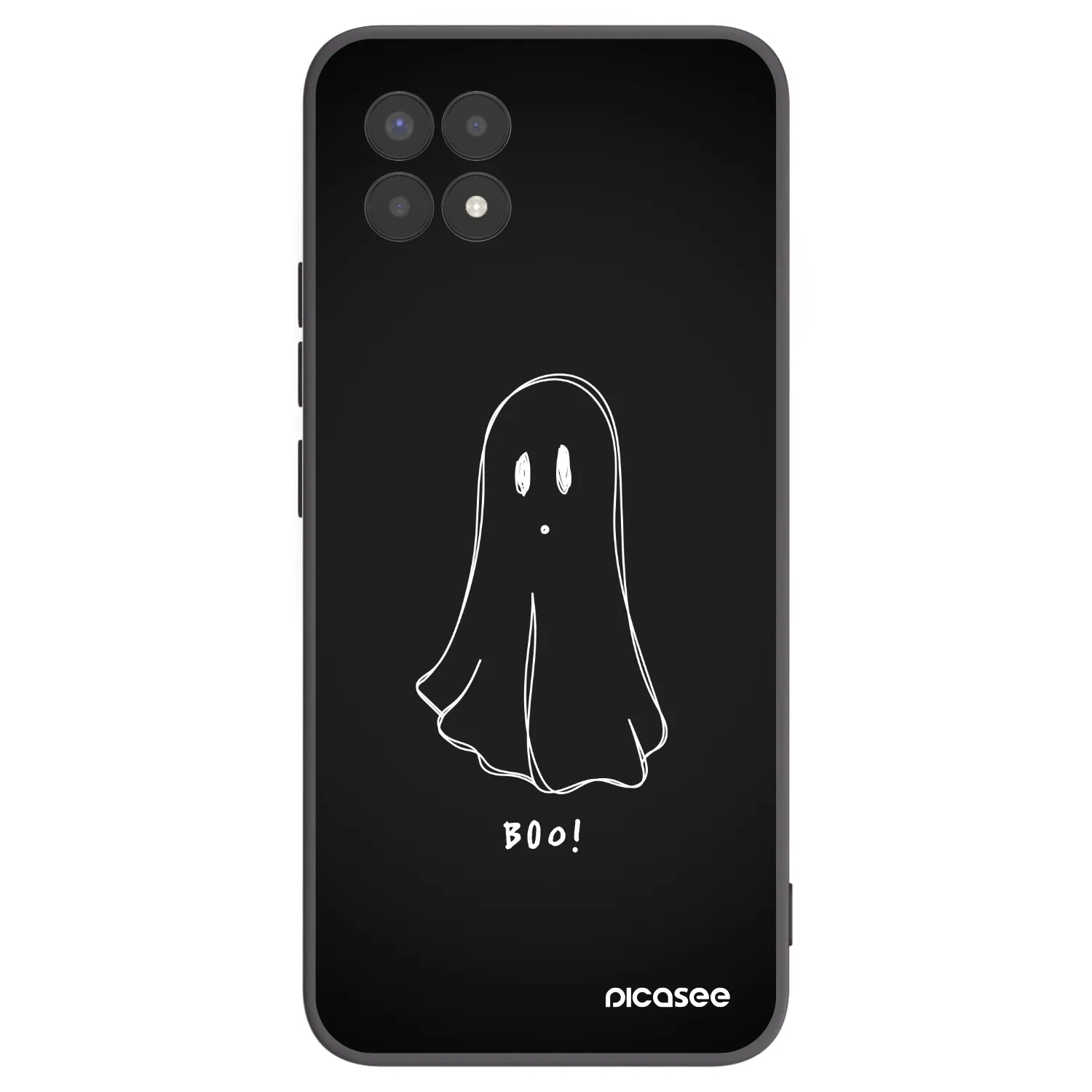 Picasee crna silikonska maskica za Realme 8i - Ghost 2