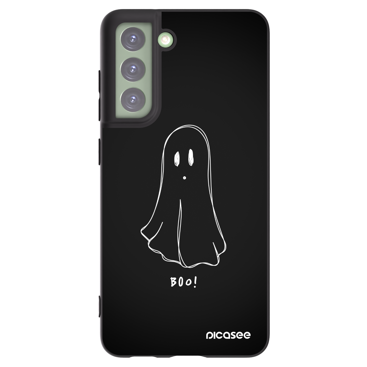 Picasee crna silikonska maskica za Samsung Galaxy S21 FE 5G - Ghost 2