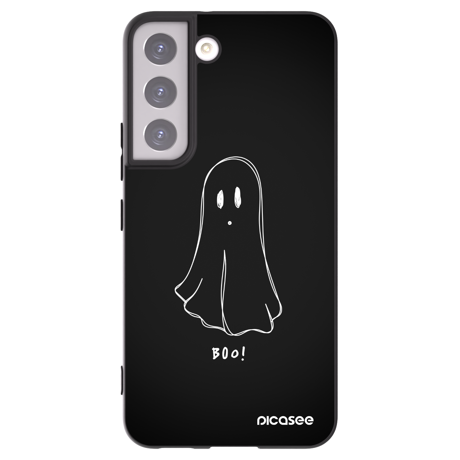 Picasee crna silikonska maskica za Samsung Galaxy S22 5G - Ghost 2