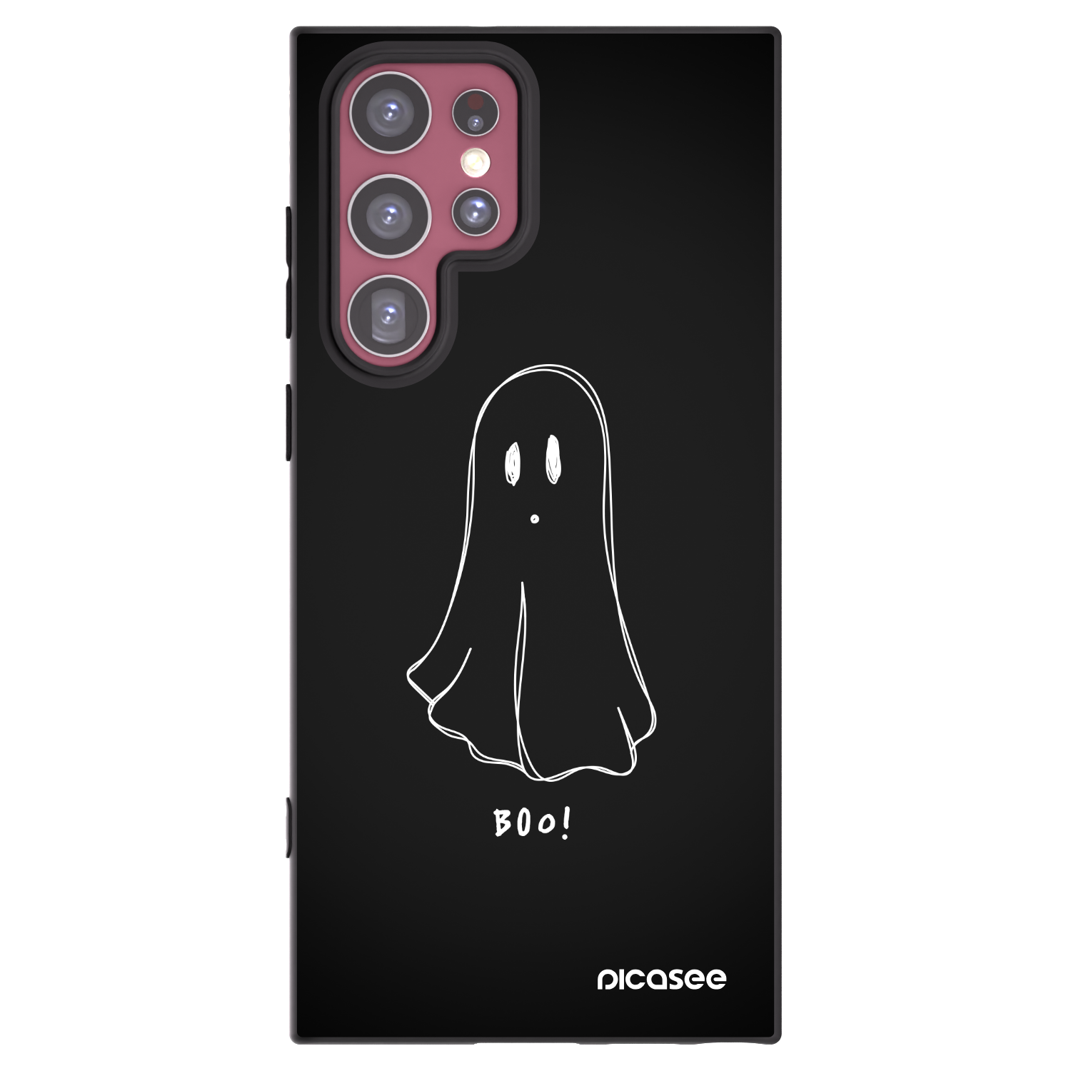 Picasee crna silikonska maskica za Samsung Galaxy S22 Ultra 5G - Ghost 2