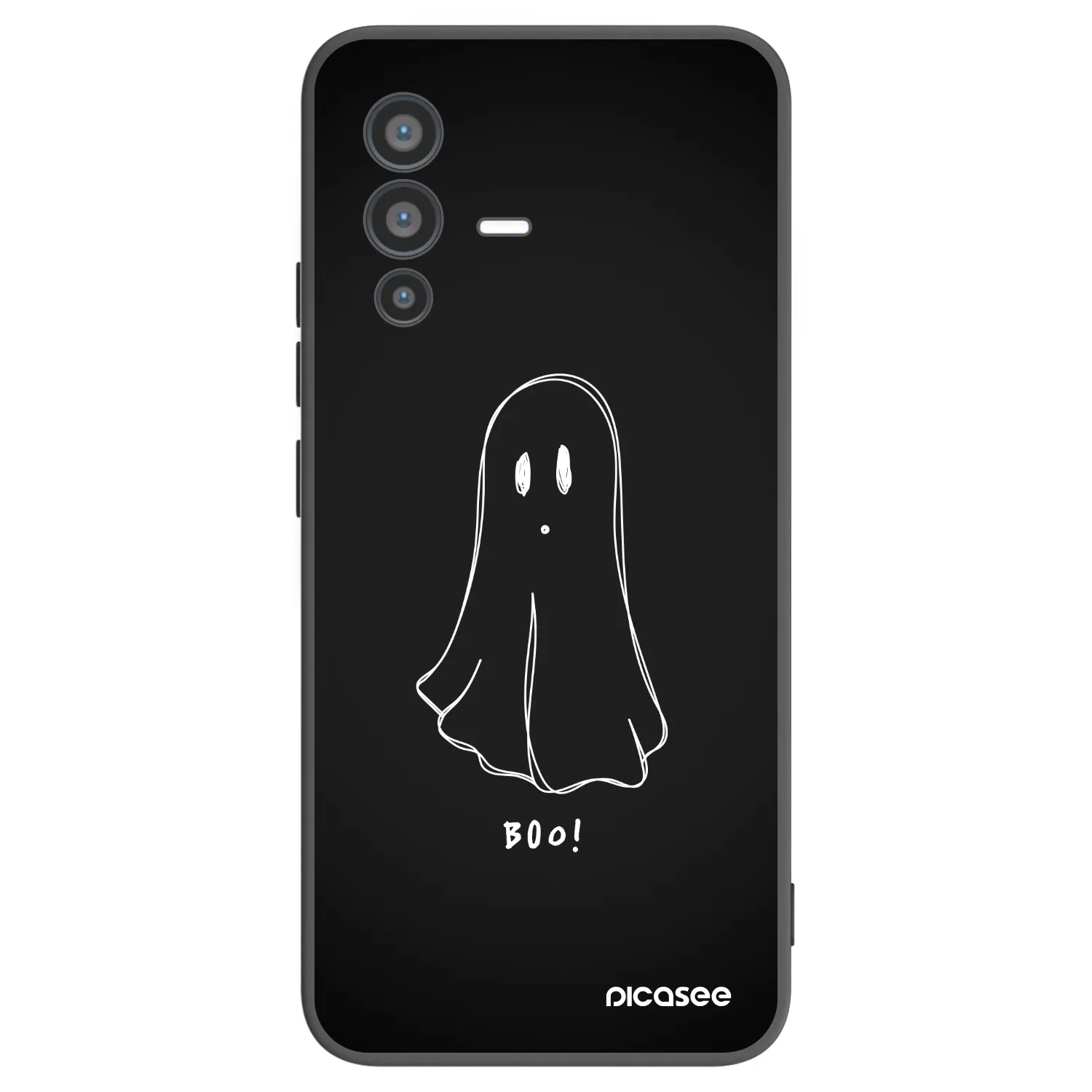 Picasee crna silikonska maskica za Vivo V23 5G - Ghost 2