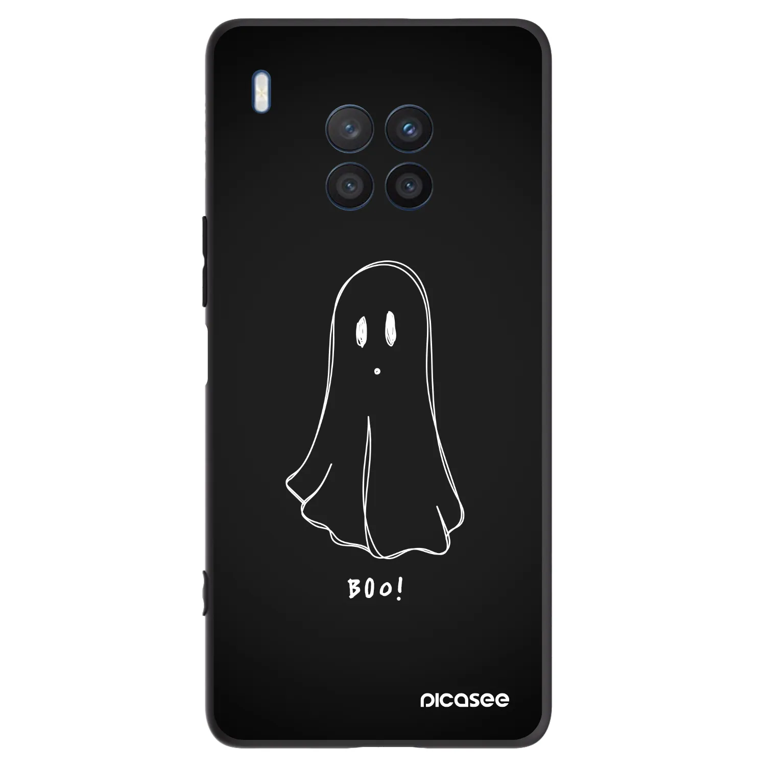 Picasee crna silikonska maskica za Honor 50 Lite - Ghost 2