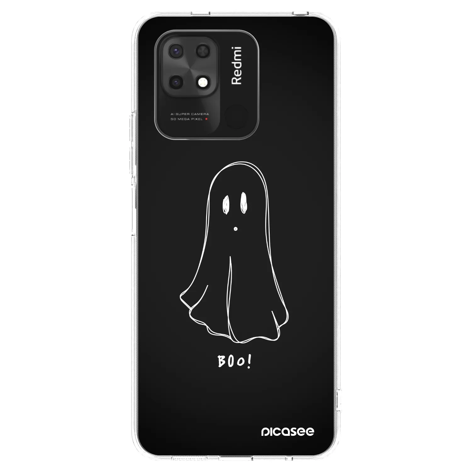 Picasee silikonska prozirna maskica za Xiaomi Redmi 10C - Ghost 2