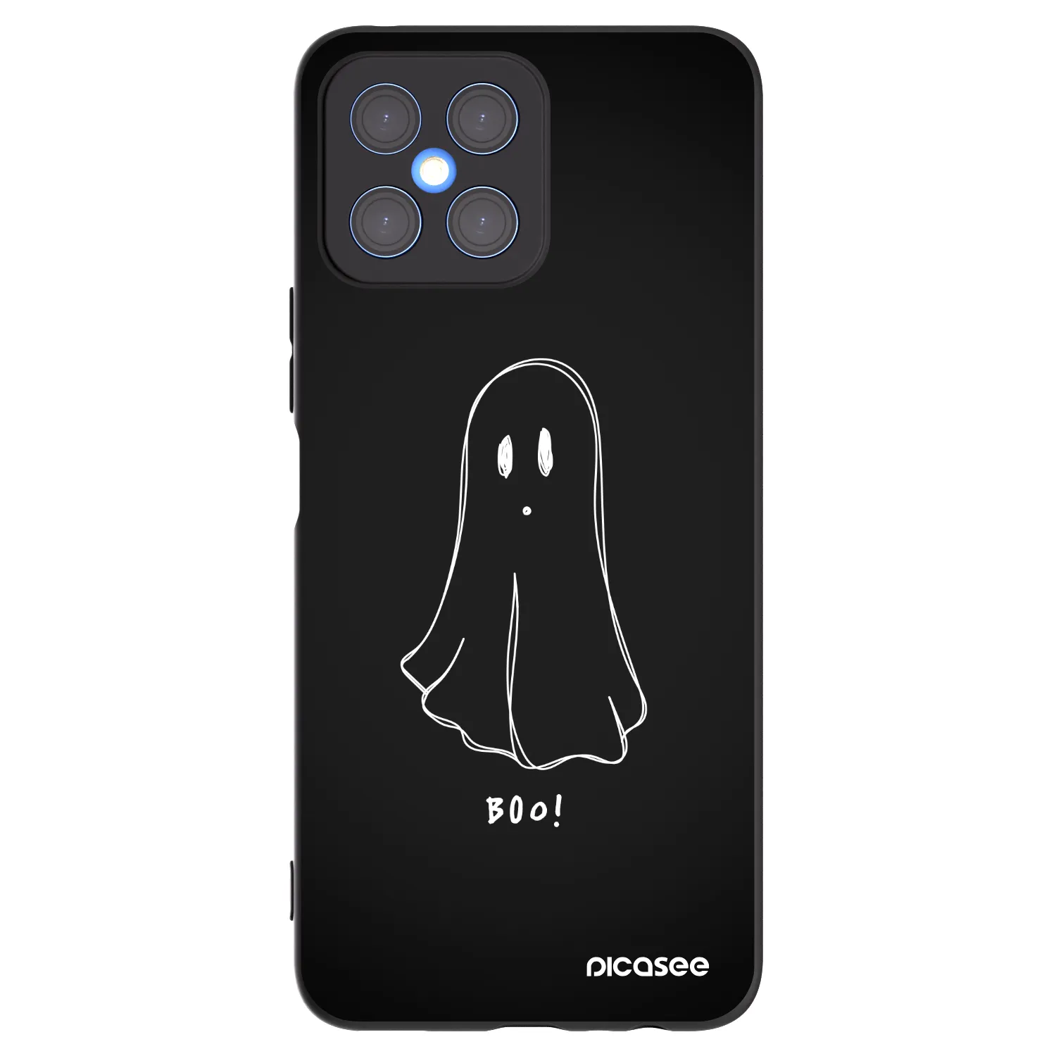 Picasee crna silikonska maskica za Honor X8 4G - Ghost 2