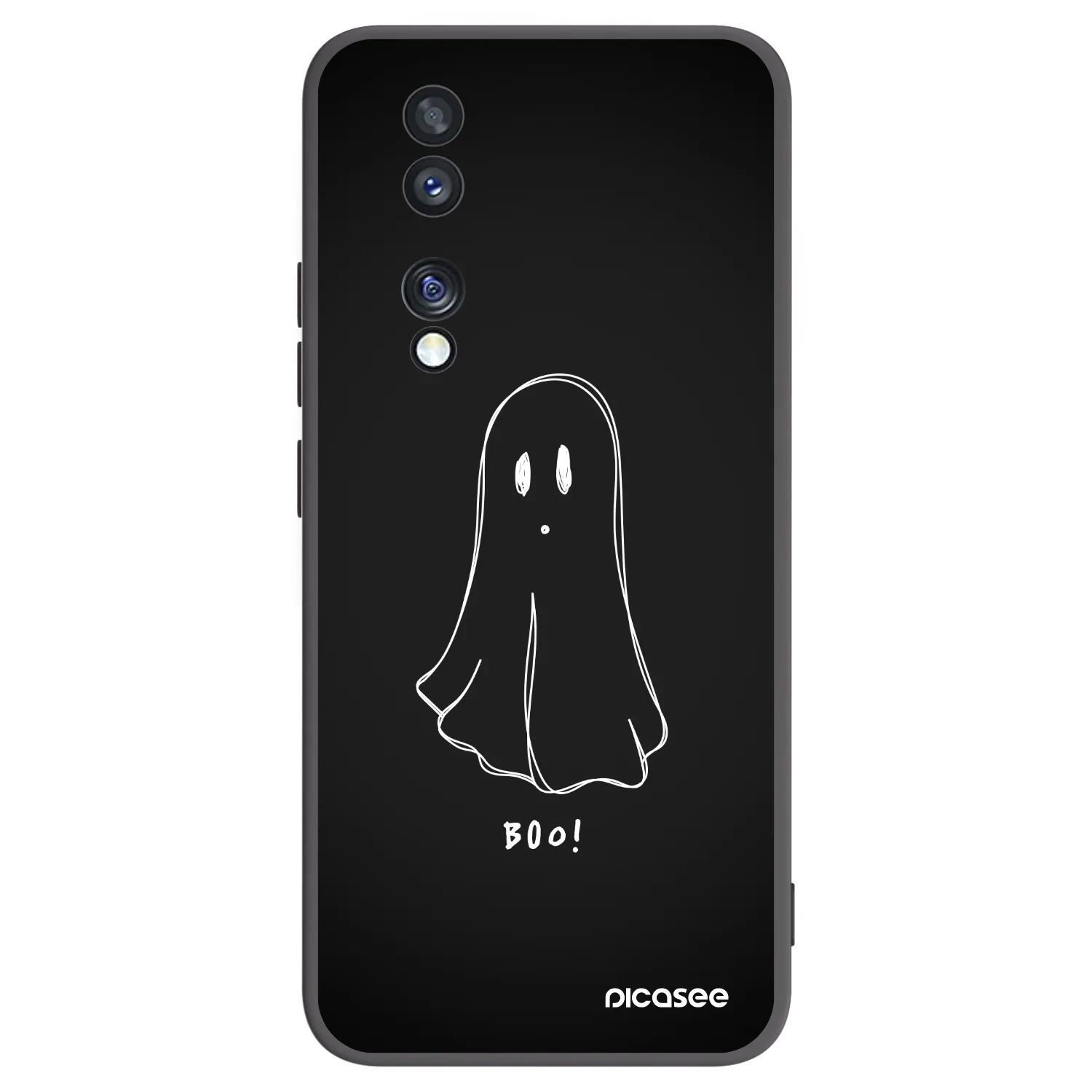Picasee crna silikonska maskica za Honor 70 - Ghost 2