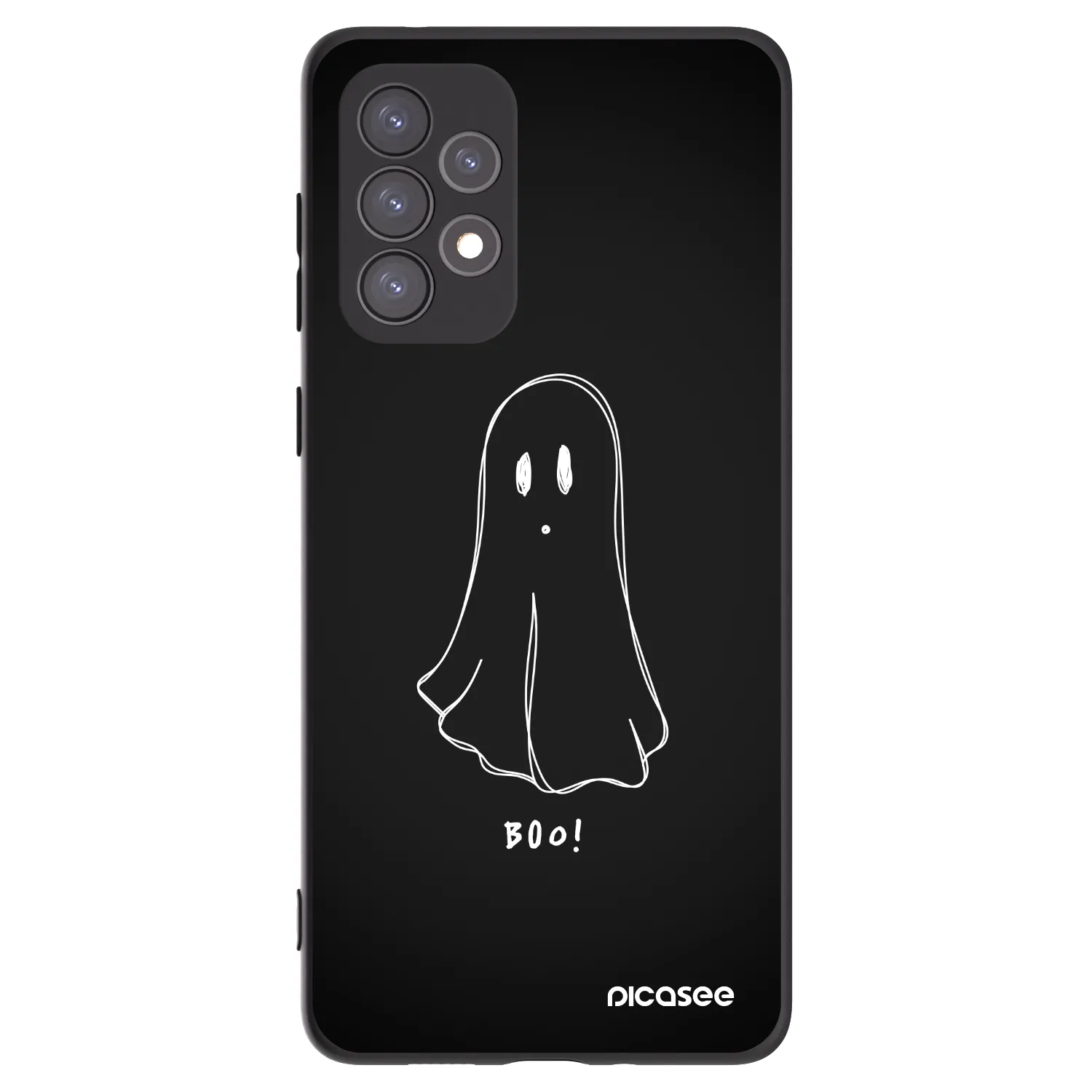Picasee crna silikonska maskica za Samsung Galaxy A73 5G - Ghost 2