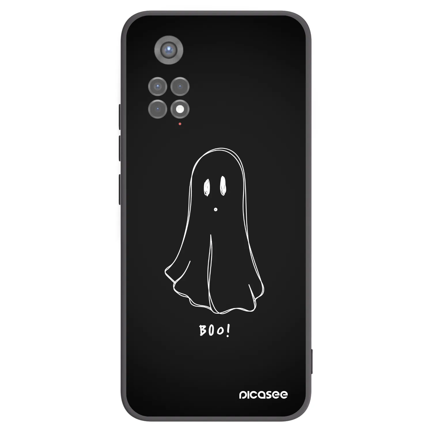 Picasee crna silikonska maskica za Xiaomi Redmi Note 11S 5G - Ghost 2