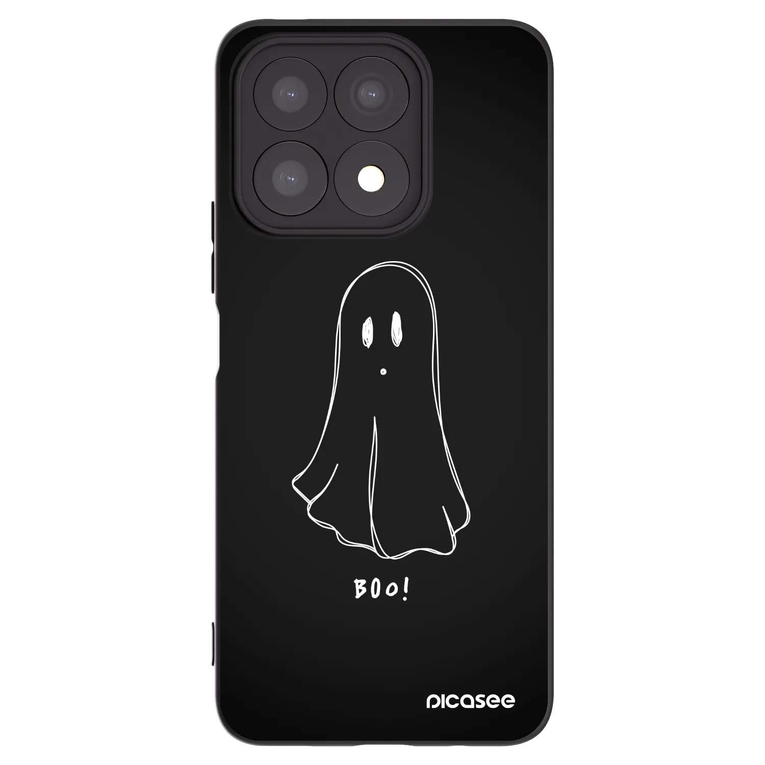Picasee crna silikonska maskica za Honor X8a - Ghost 2