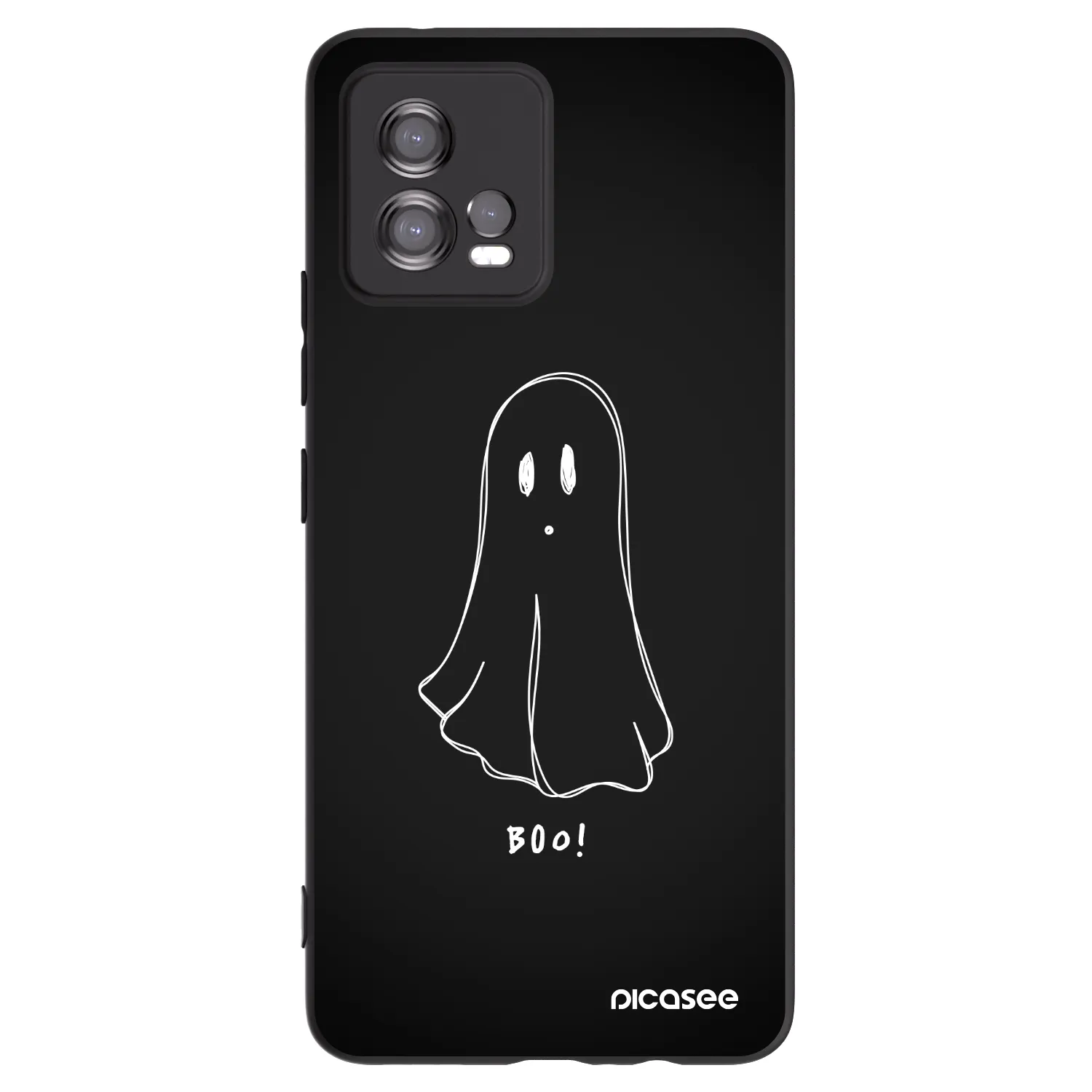 Picasee crna silikonska maskica za Motorola Moto G72 - Ghost 2