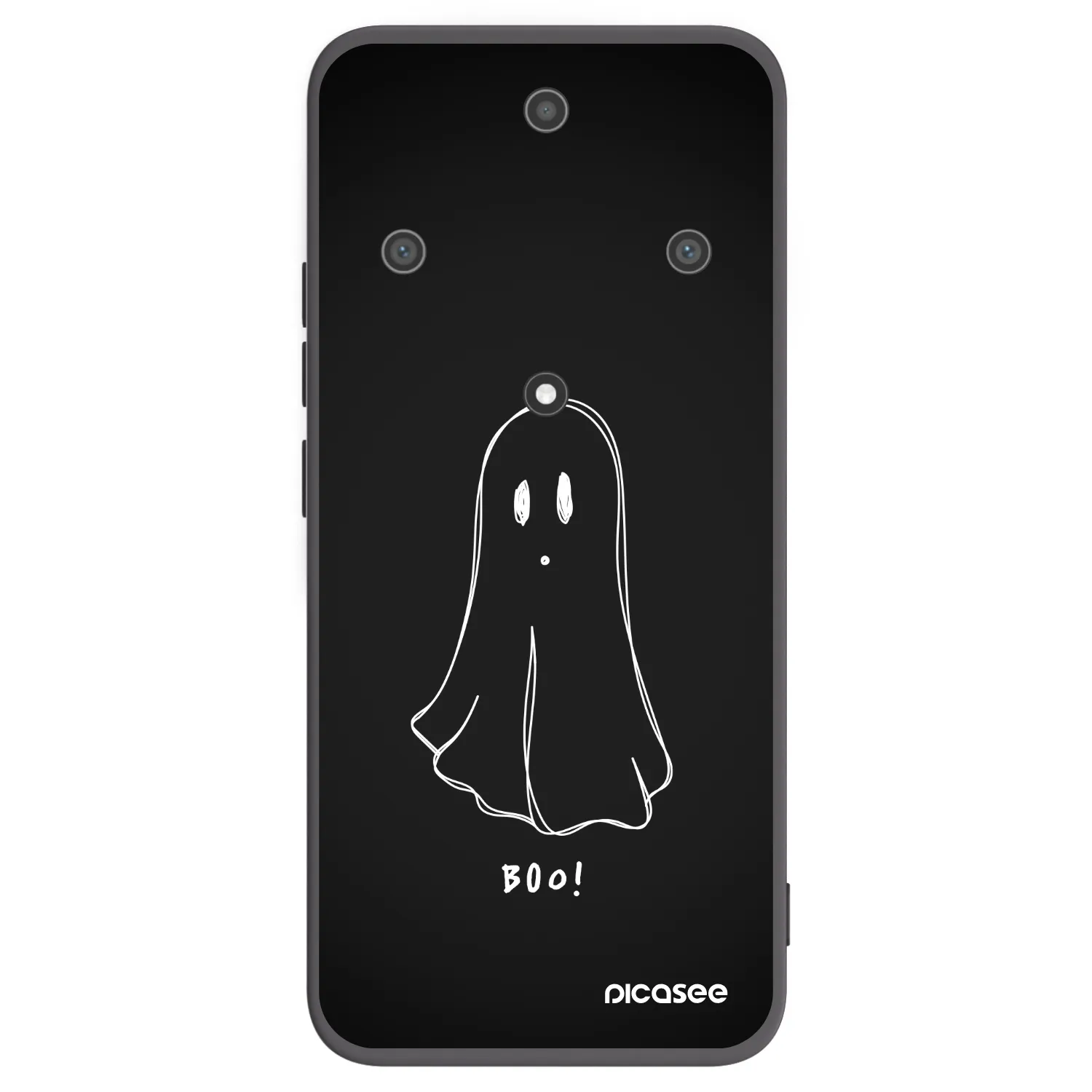 Picasee crna silikonska maskica za Honor Magic5 Lite 5G - Ghost 2