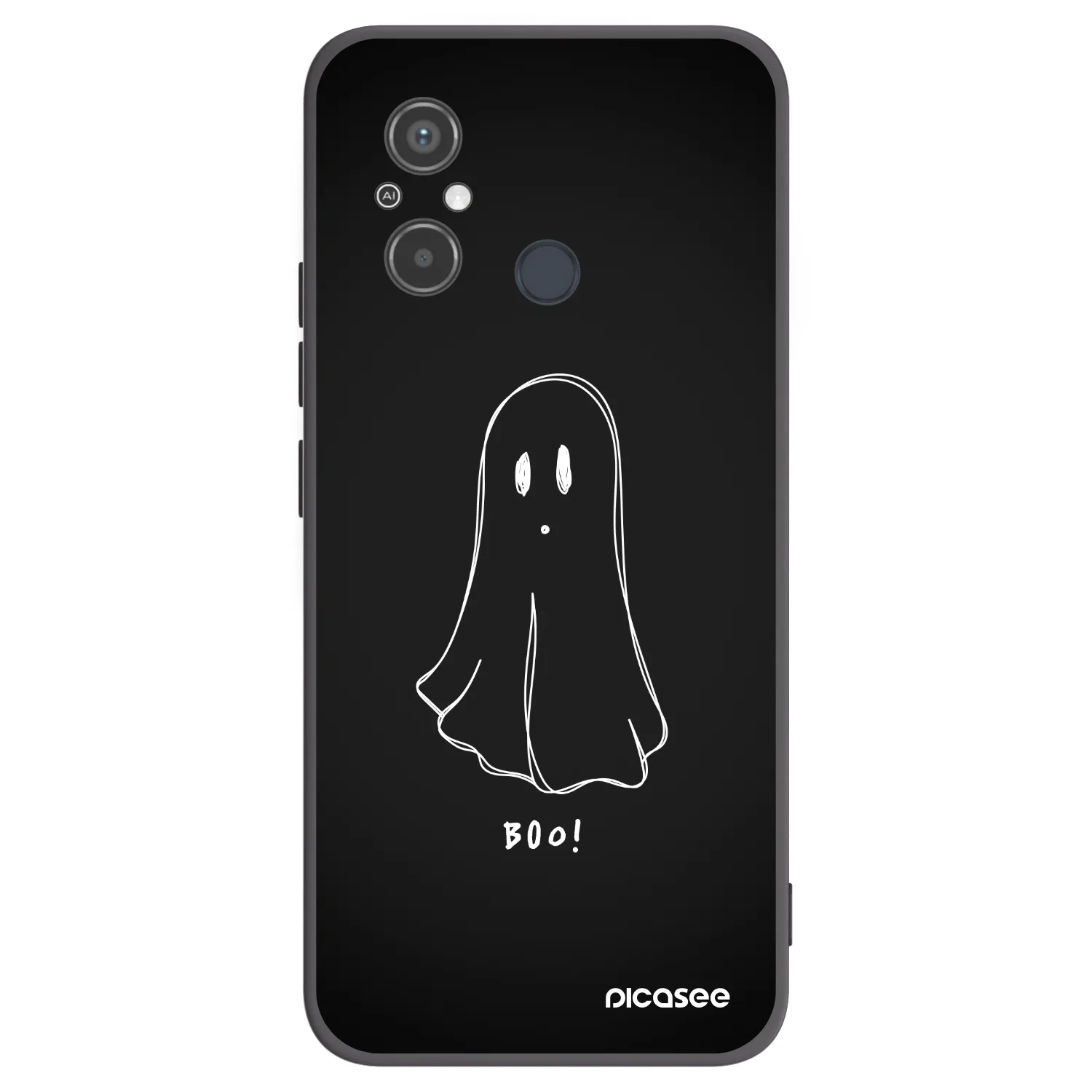 Picasee crna silikonska maskica za Xiaomi Redmi 12C - Ghost 2