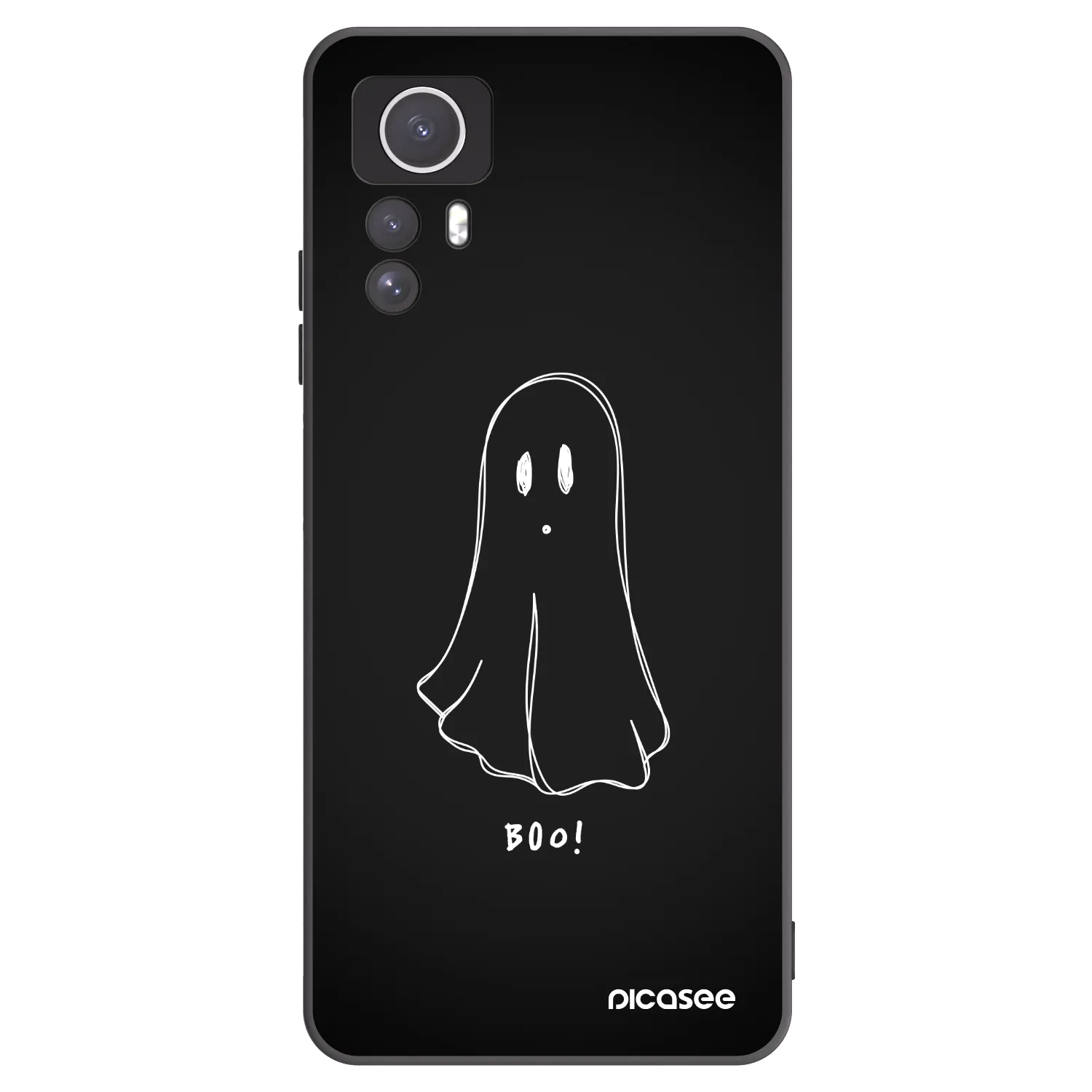 Picasee crna silikonska maskica za Xiaomi Redmi Note 12S - Ghost 2