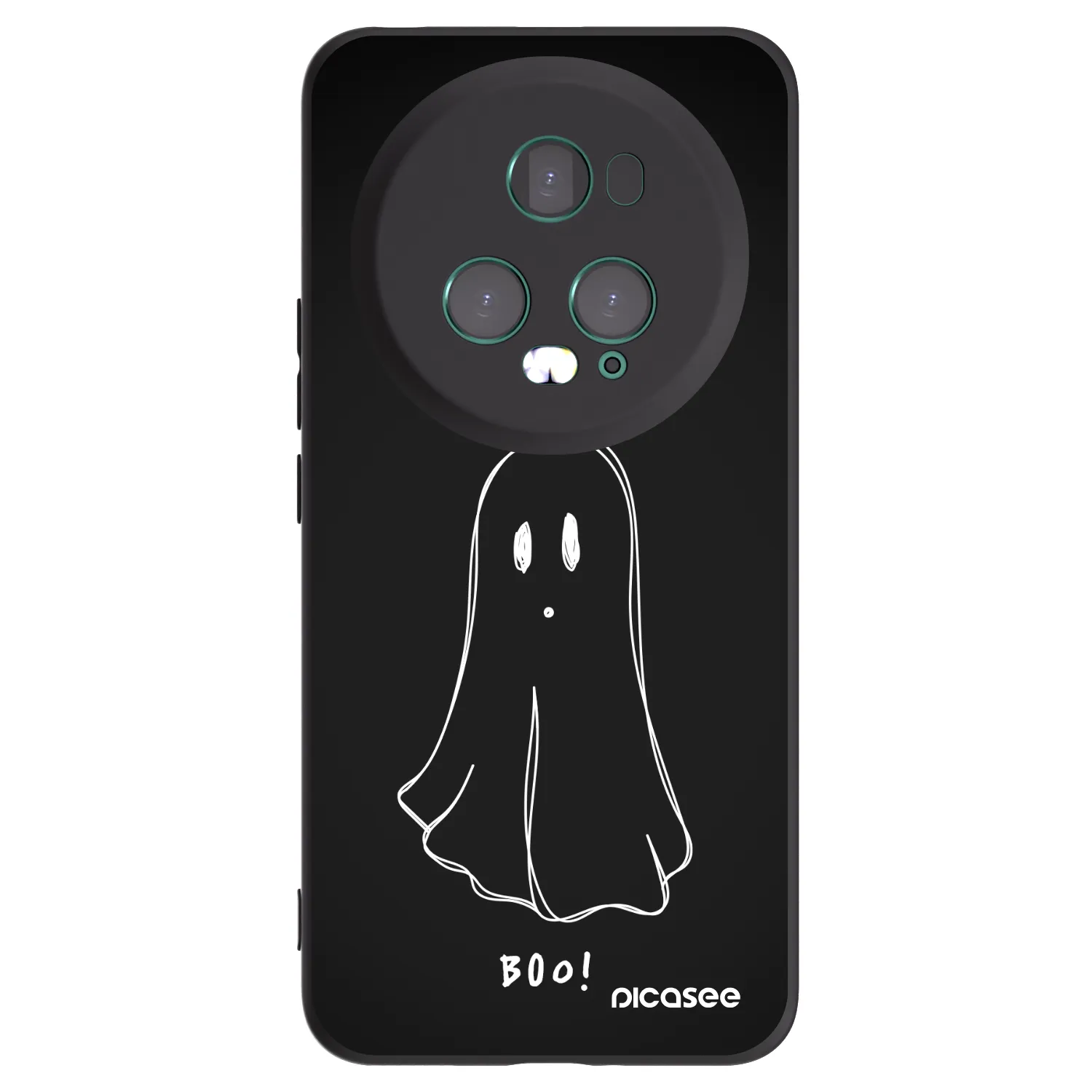 Picasee crna silikonska maskica za Honor Magic5 Pro - Ghost 2