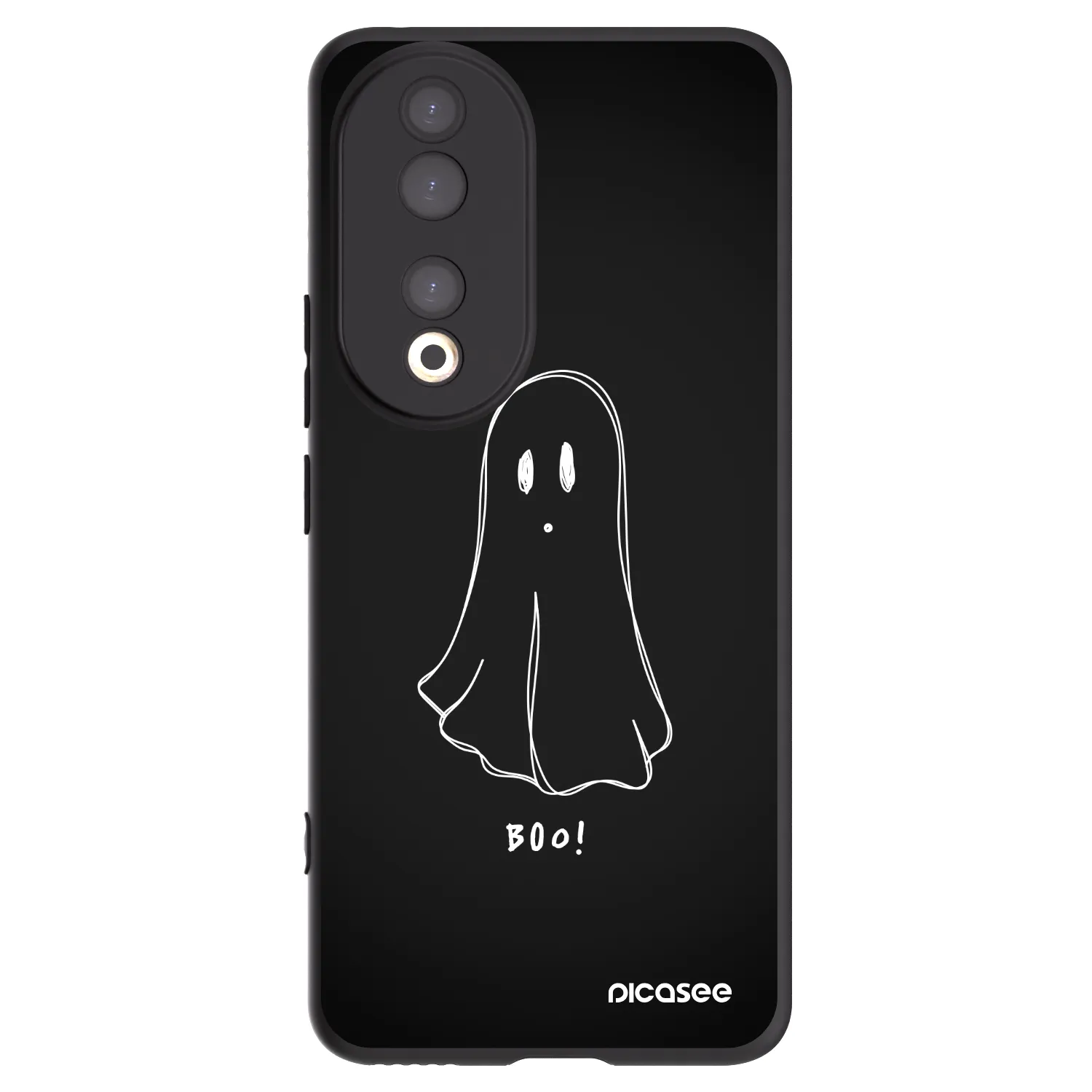 Picasee crna silikonska maskica za Honor 90 5G - Ghost 2