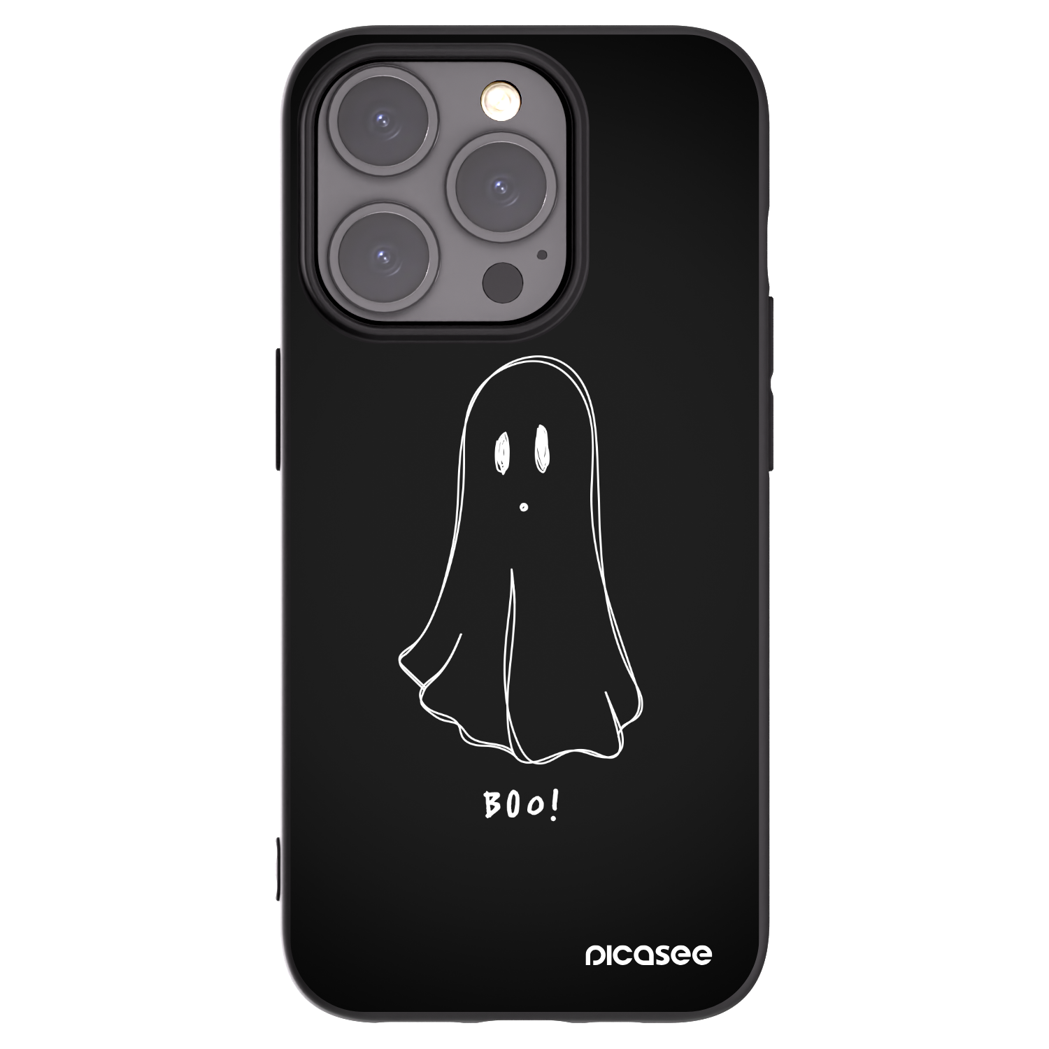 Picasee crna silikonska maskica za Apple iPhone 15 Pro - Ghost 2
