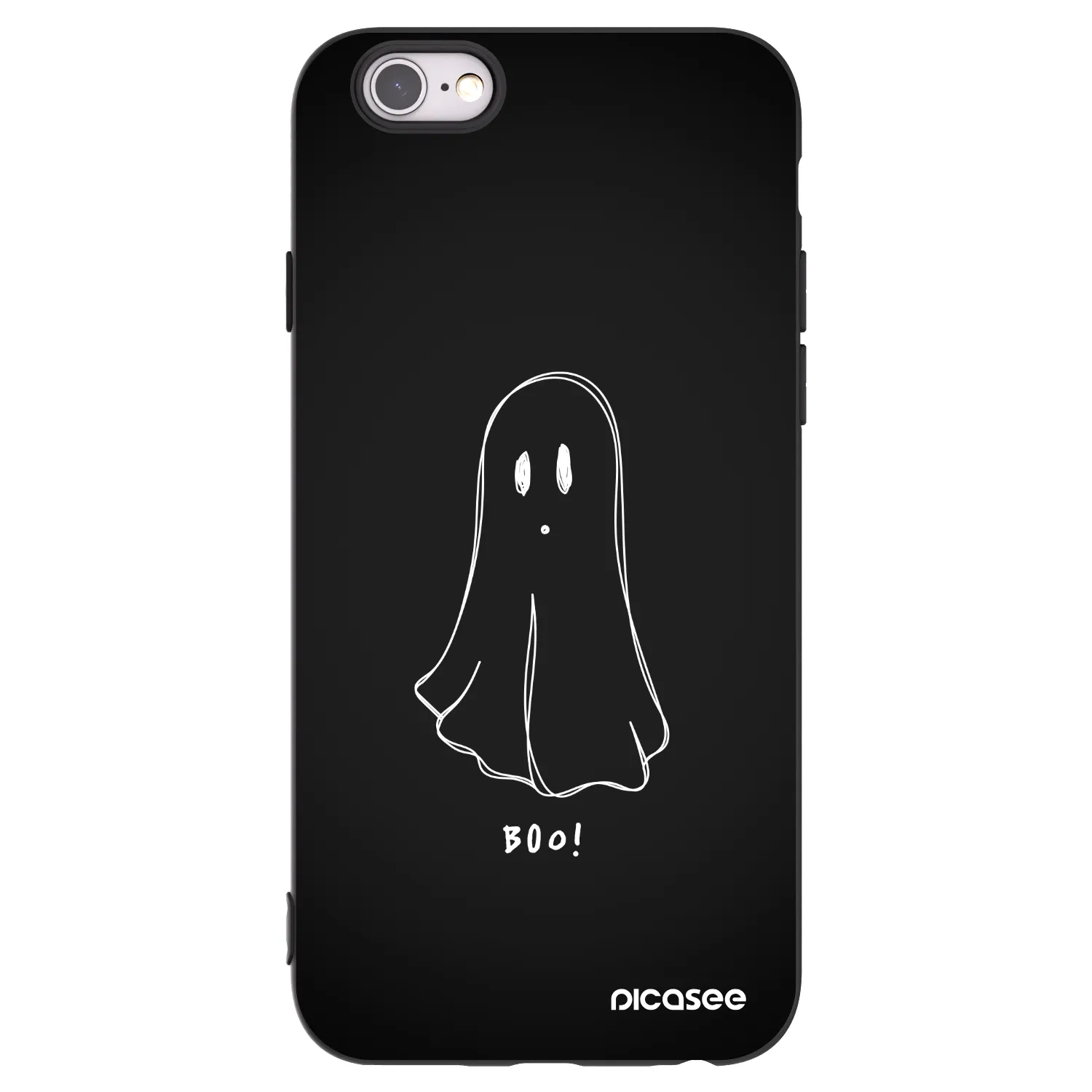 Picasee crna silikonska maskica za Apple iPhone 6/6S - Ghost 2