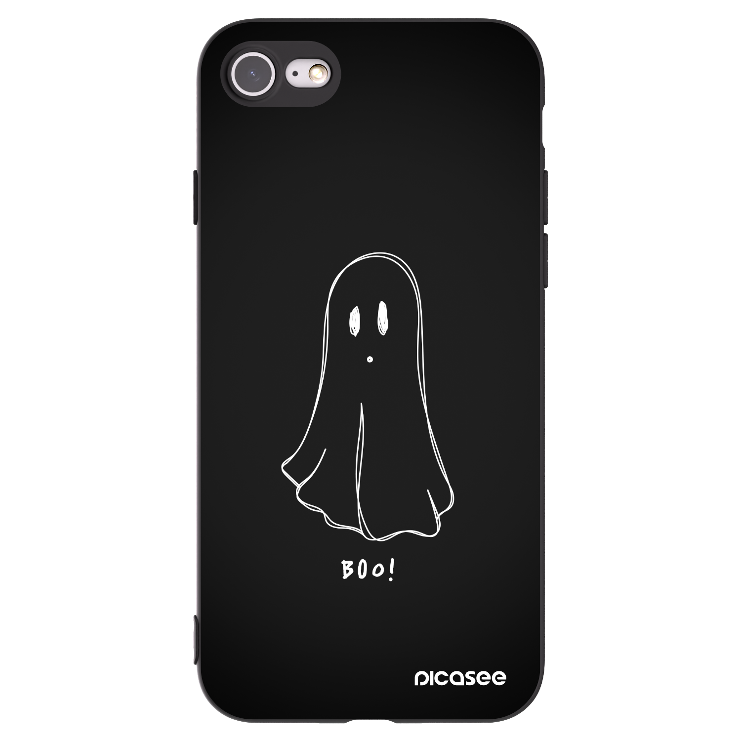 Picasee crna silikonska maskica za Apple iPhone 7 - Ghost 2