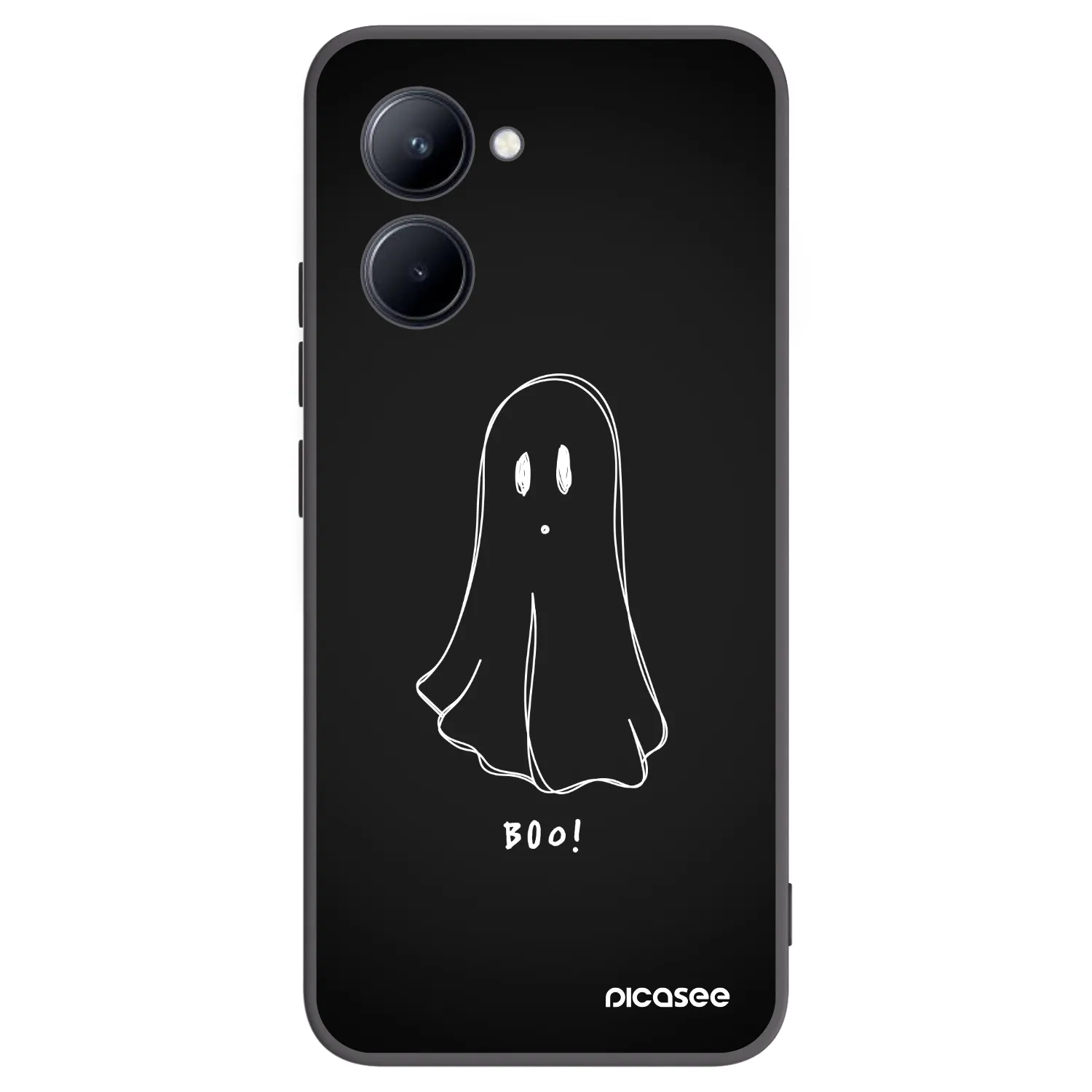 Picasee crna silikonska maskica za Realme C33 (2023) - Ghost 2