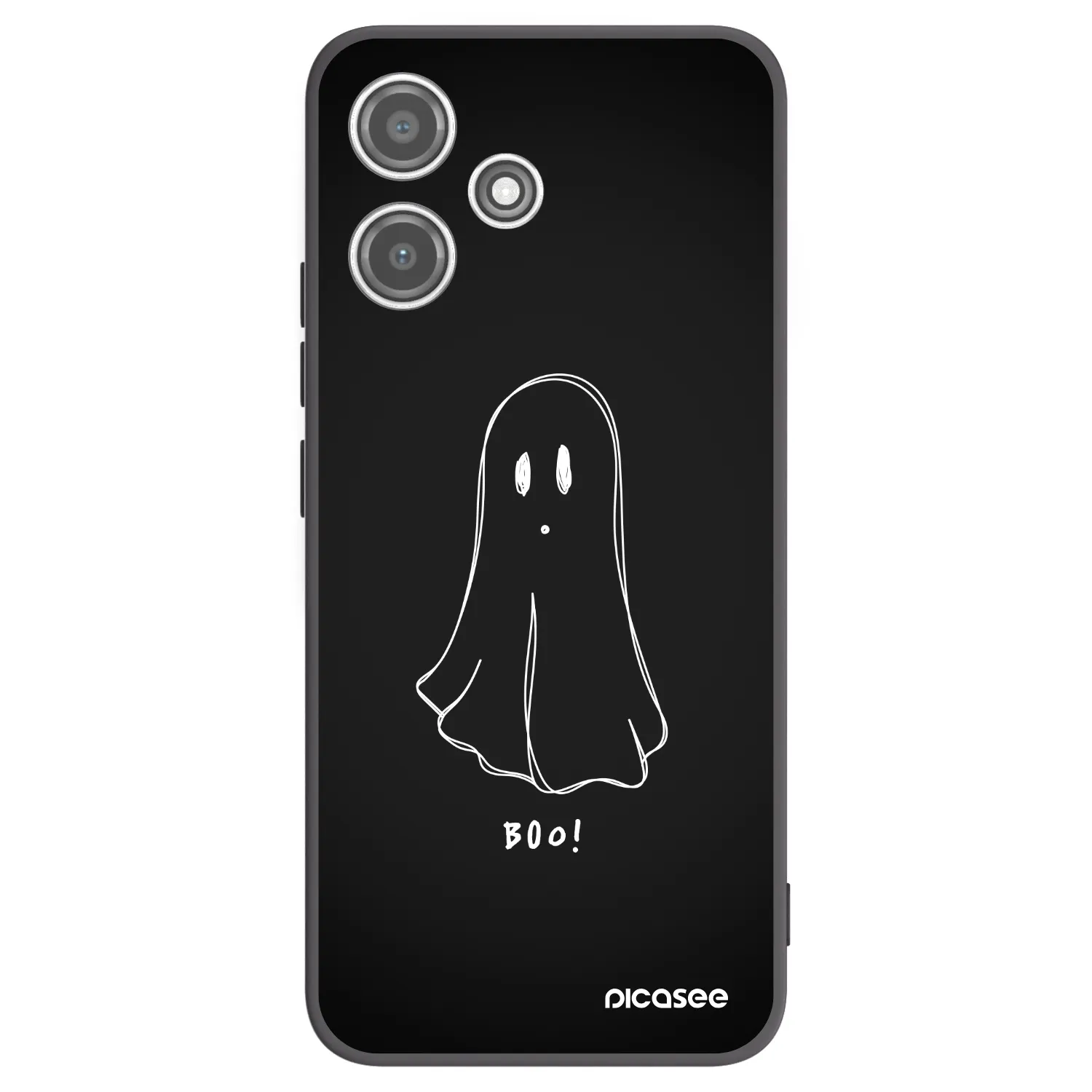 Picasee crna silikonska maskica za Xiaomi Redmi 12 5G - Ghost 2