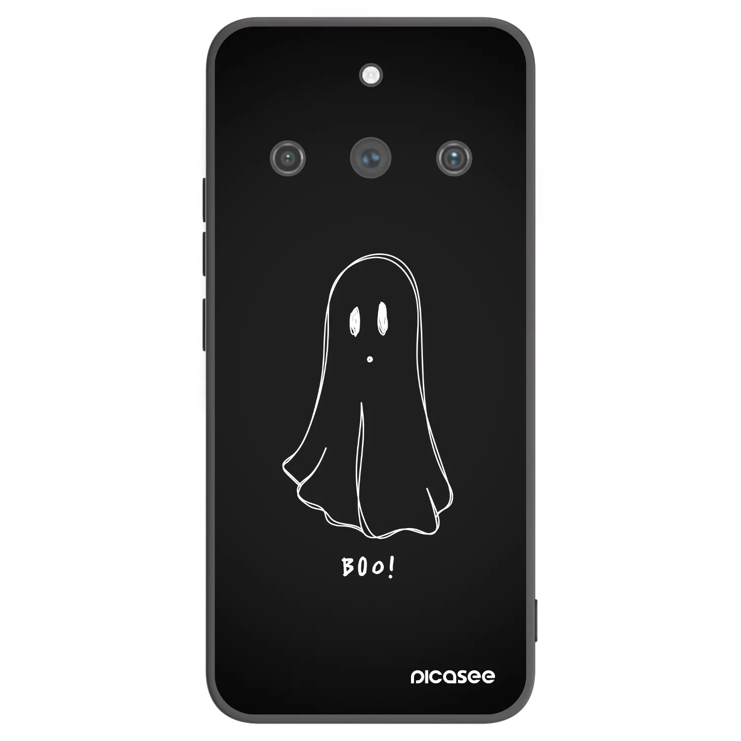 Picasee crna silikonska maskica za Realme 11 Pro+ - Ghost 2
