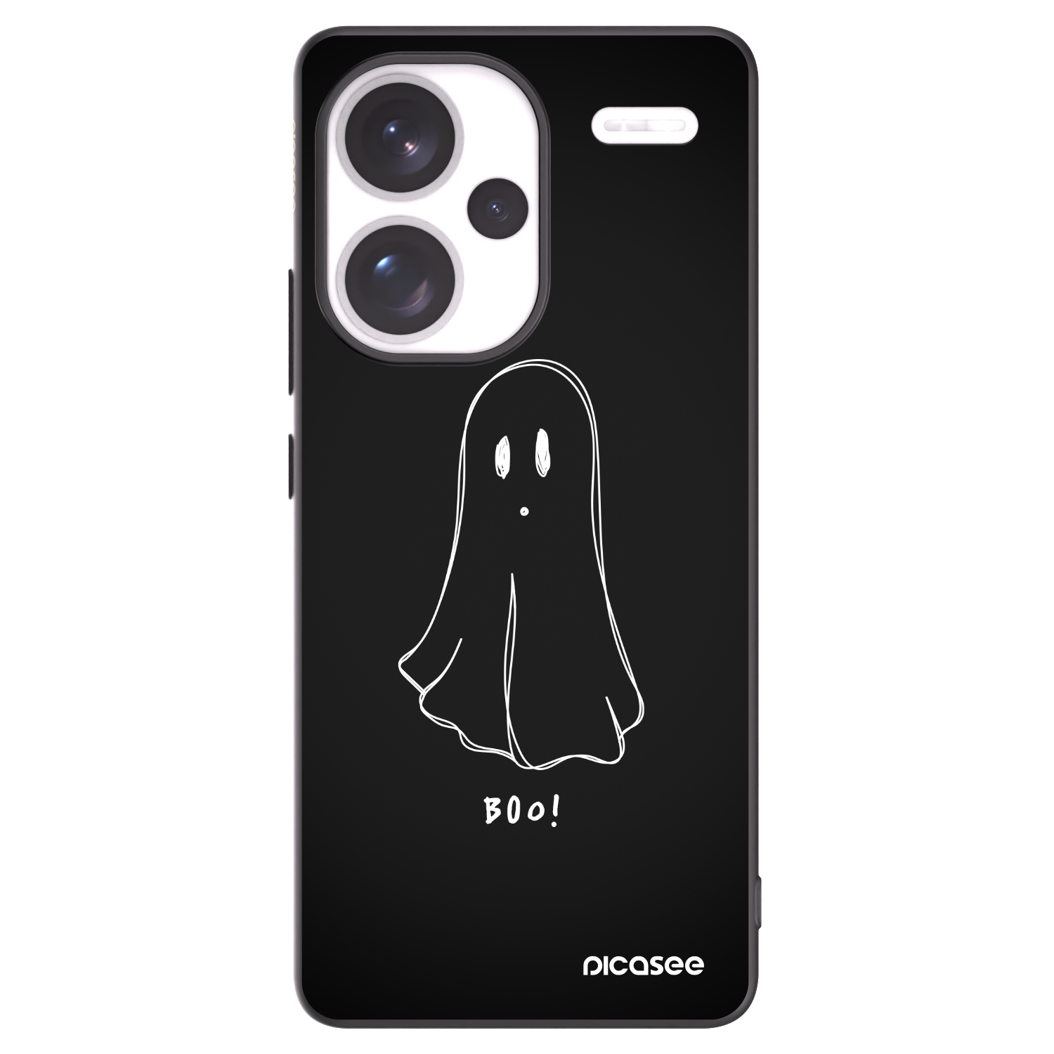Picasee crna silikonska maskica za Xiaomi Redmi Note 13 Pro+ 5G - Ghost 2