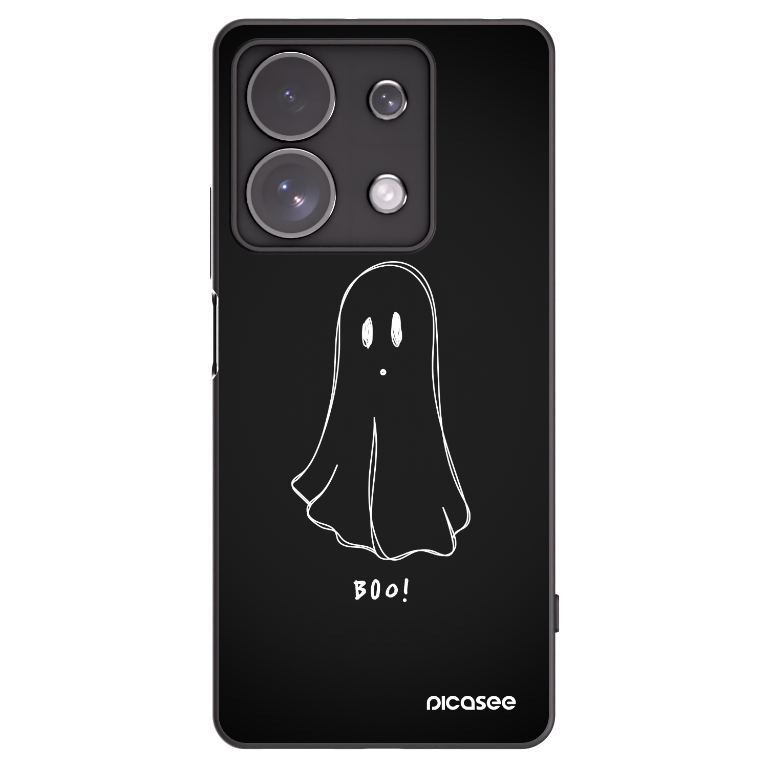 Picasee crna silikonska maskica za Xiaomi Redmi Note 13 Pro 4G - Ghost 2