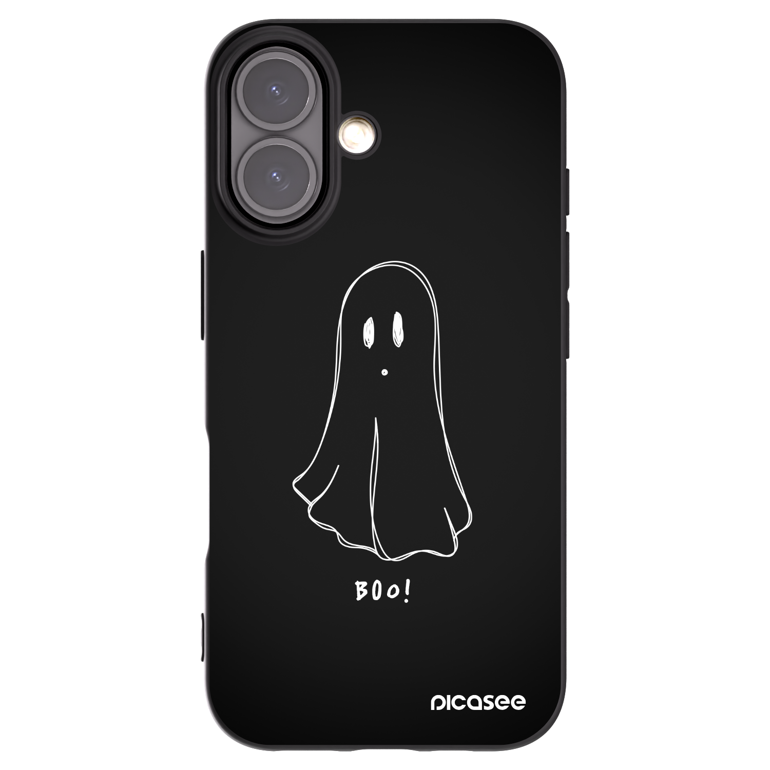 Picasee crna silikonska maskica za Apple iPhone 16 - Ghost 2
