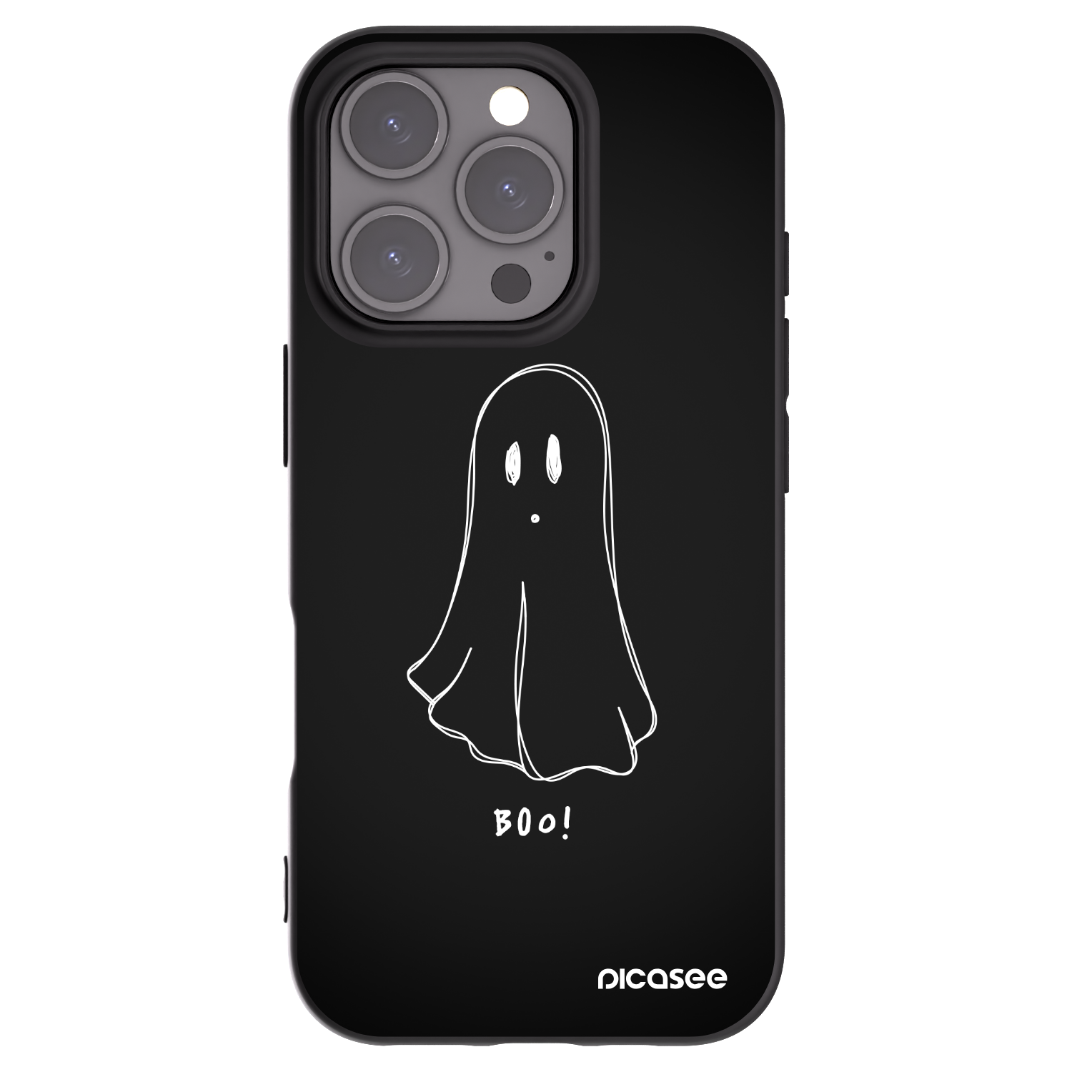 Picasee crna silikonska maskica za Apple iPhone 16 Pro - Ghost 2