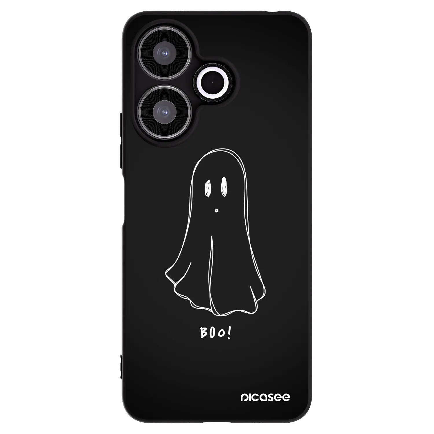 Picasee crna silikonska maskica za Xiaomi Redmi 13 4G - Ghost 2