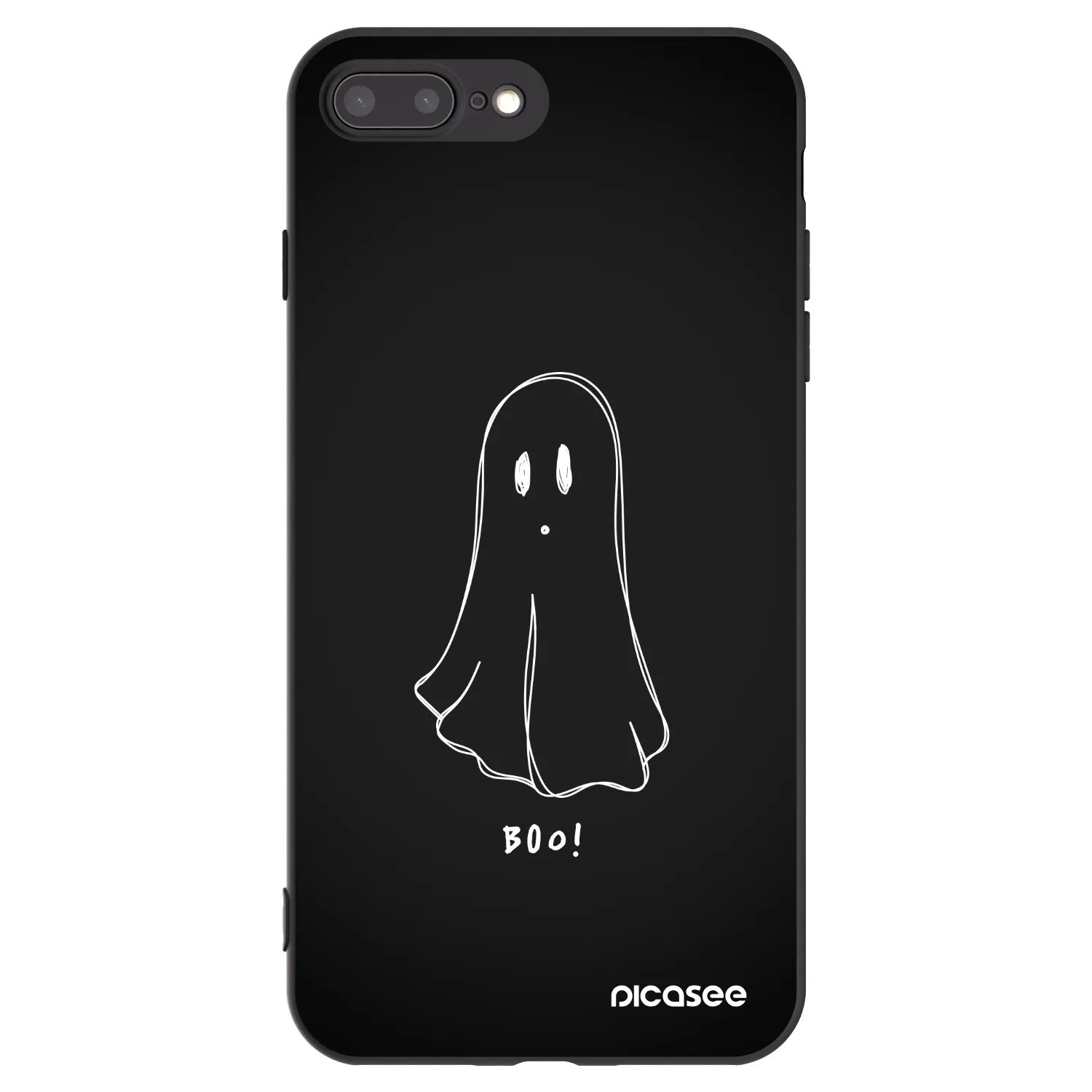 Picasee crna silikonska maskica za Apple iPhone 7 Plus - Ghost 2