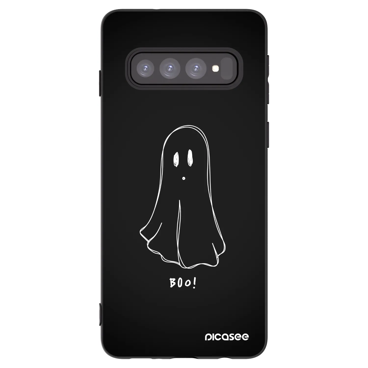 Picasee crna silikonska maskica za Samsung Galaxy S10 G973 - Ghost 2