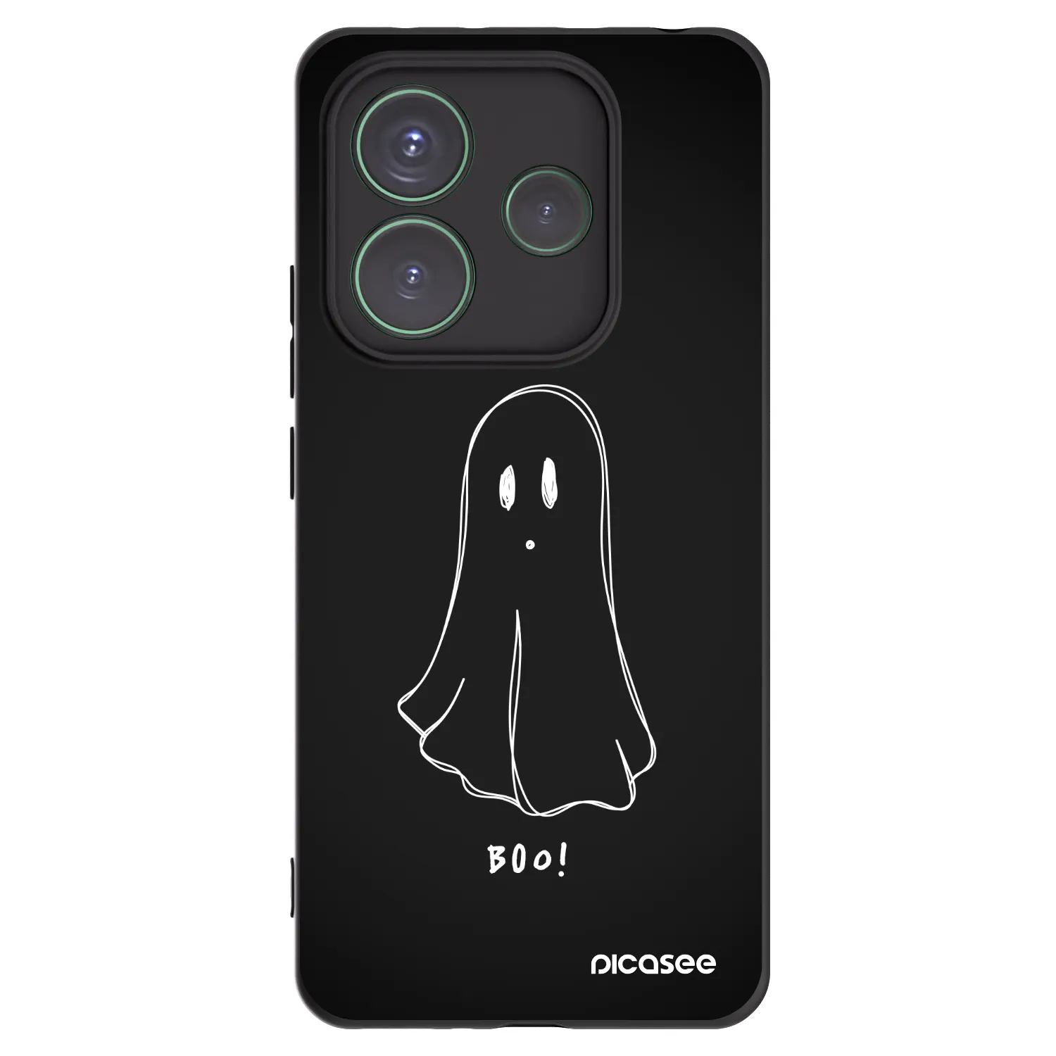 Picasee crna silikonska maskica za Xiaomi Redmi Note 14 5G - Ghost 2