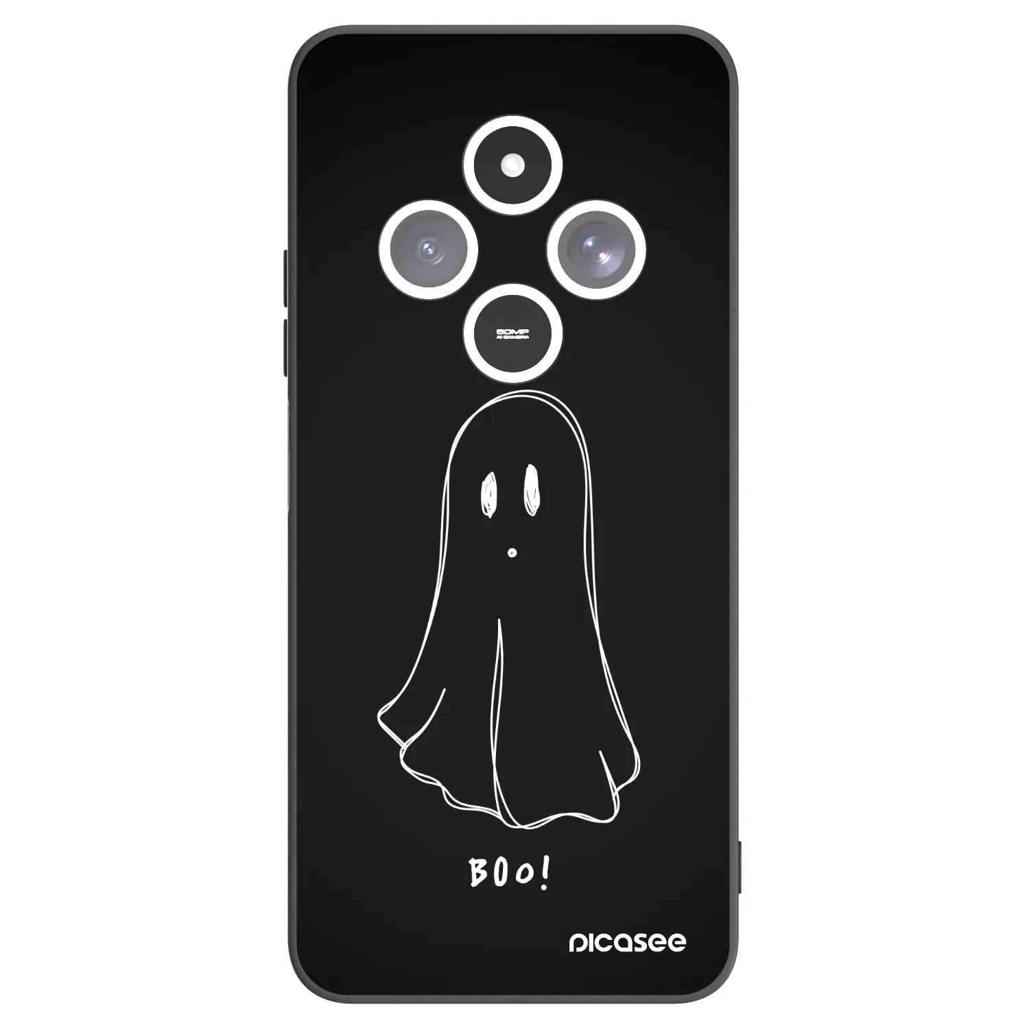Picasee crna silikonska maskica za Xiaomi Redmi 14C - Ghost 2