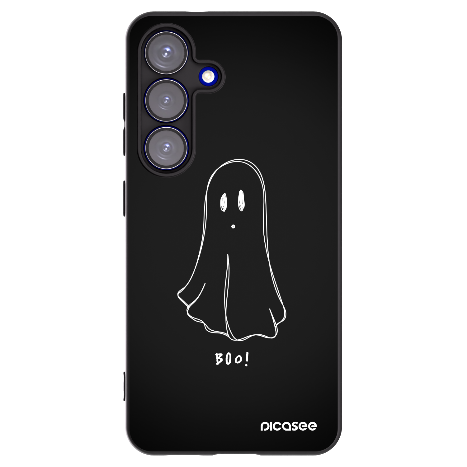 Picasee crna silikonska maskica za Samsung Galaxy S25 5G - Ghost 2