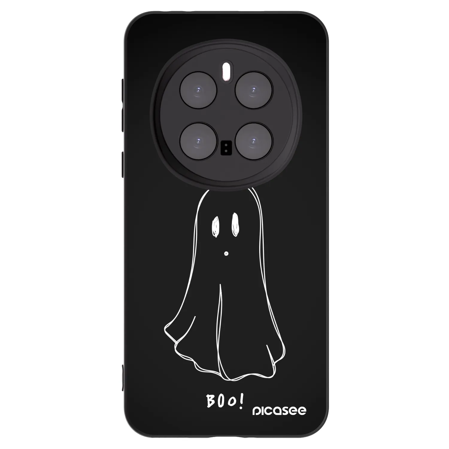 Picasee crna silikonska maskica za Honor Magic7 Pro 5G - Ghost 2