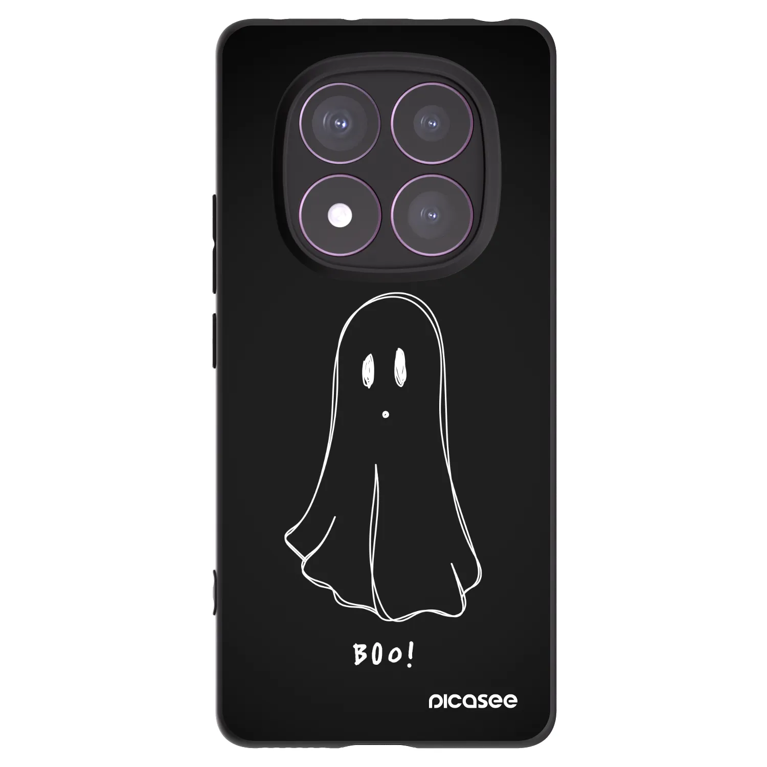 Picasee crna silikonska maskica za Xiaomi Redmi Note 14 Pro 4G - Ghost 2