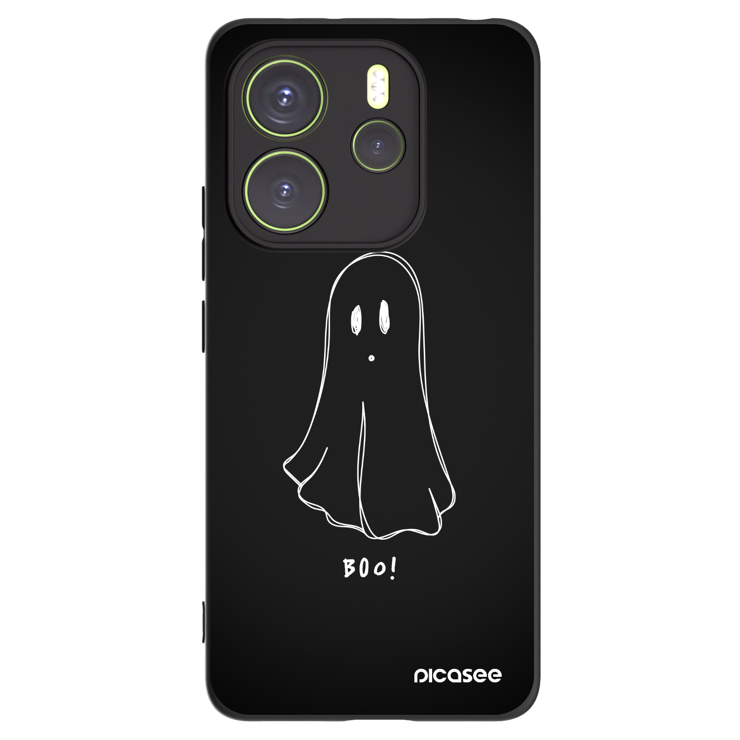 Picasee crna silikonska maskica za Xiaomi Redmi Note 14 4G - Ghost 2