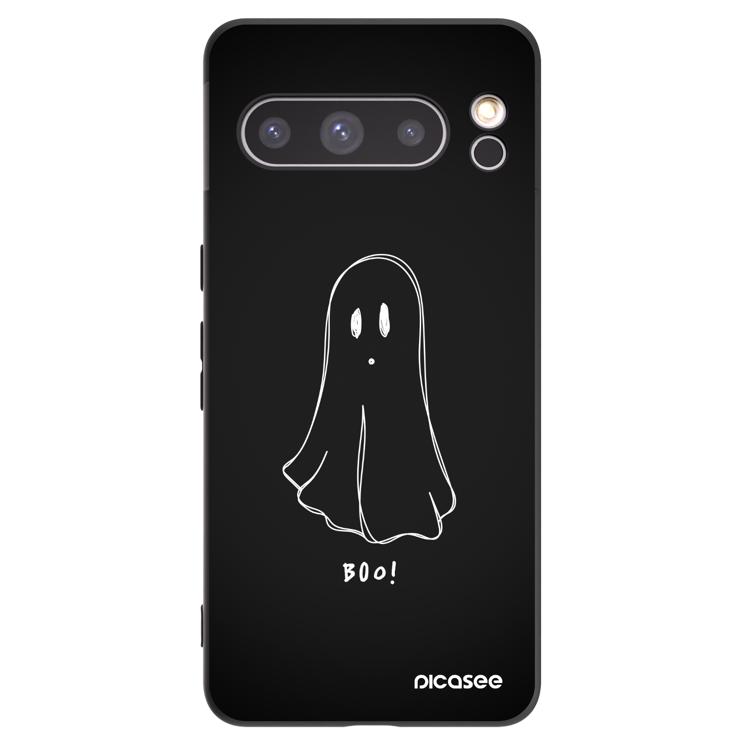 Picasee crna silikonska maskica za Google Pixel 8 Pro - Ghost 2
