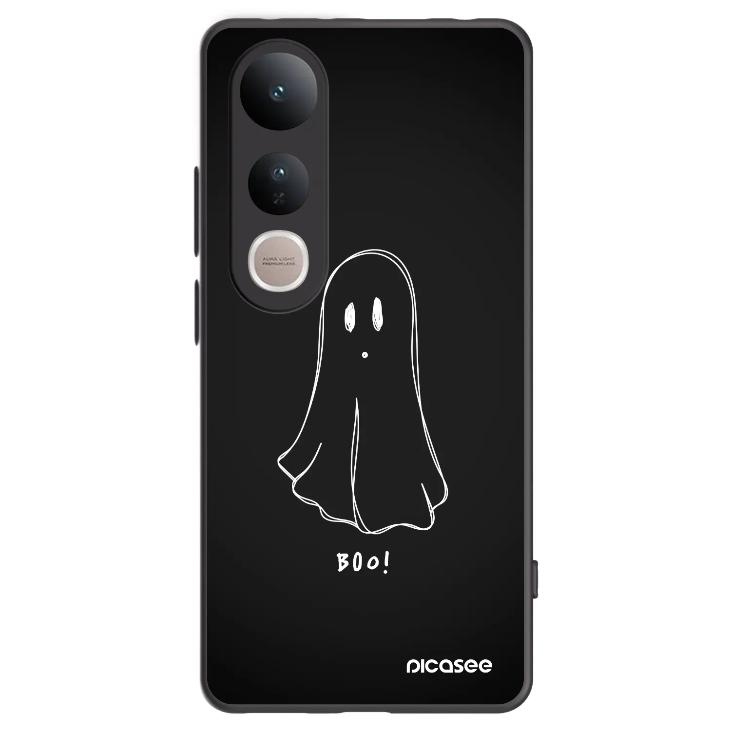 Picasee crna silikonska maskica za Vivo V50 Lite 5G - Ghost 2
