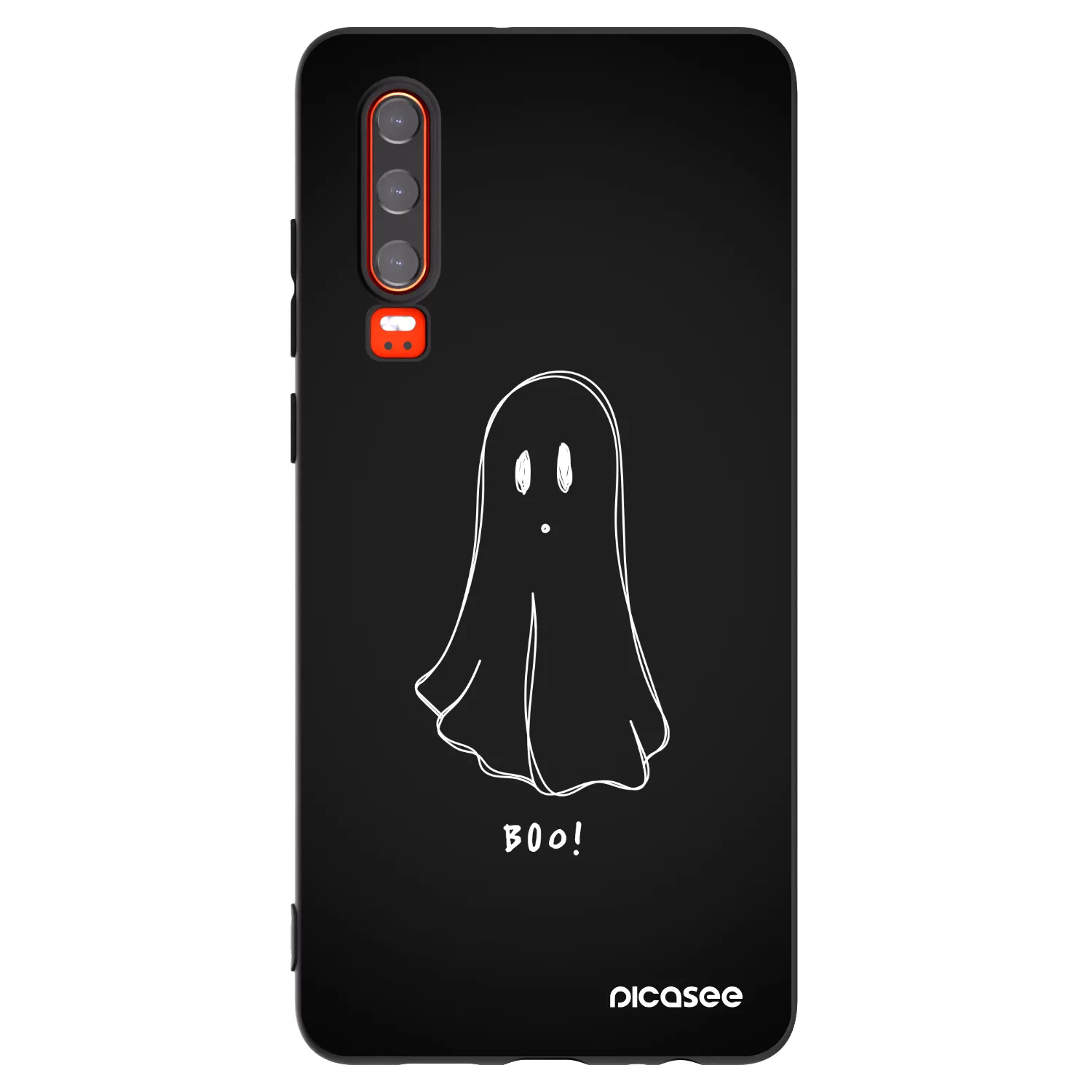 Picasee crna silikonska maskica za Huawei P30 - Ghost 2