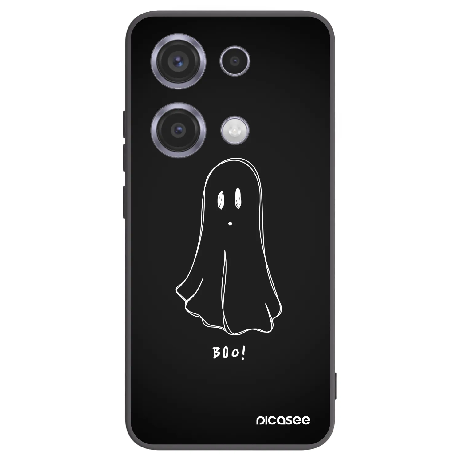 Picasee crna silikonska maskica za Xiaomi Redmi Note 14S - Ghost 2