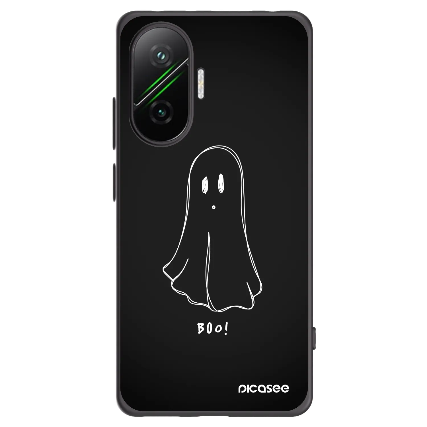 Picasee crna silikonska maskica za Xiaomi Poco F7 5G - Ghost 2