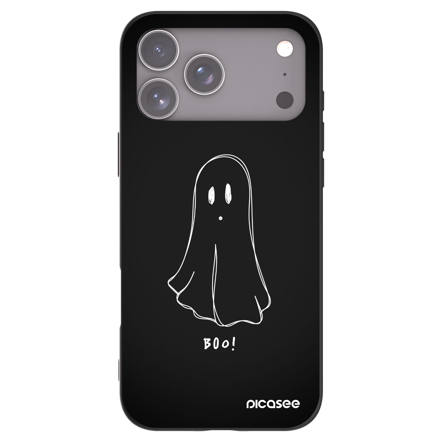 Picasee crna silikonska maskica za Apple iPhone 17 Pro Max - Ghost 2