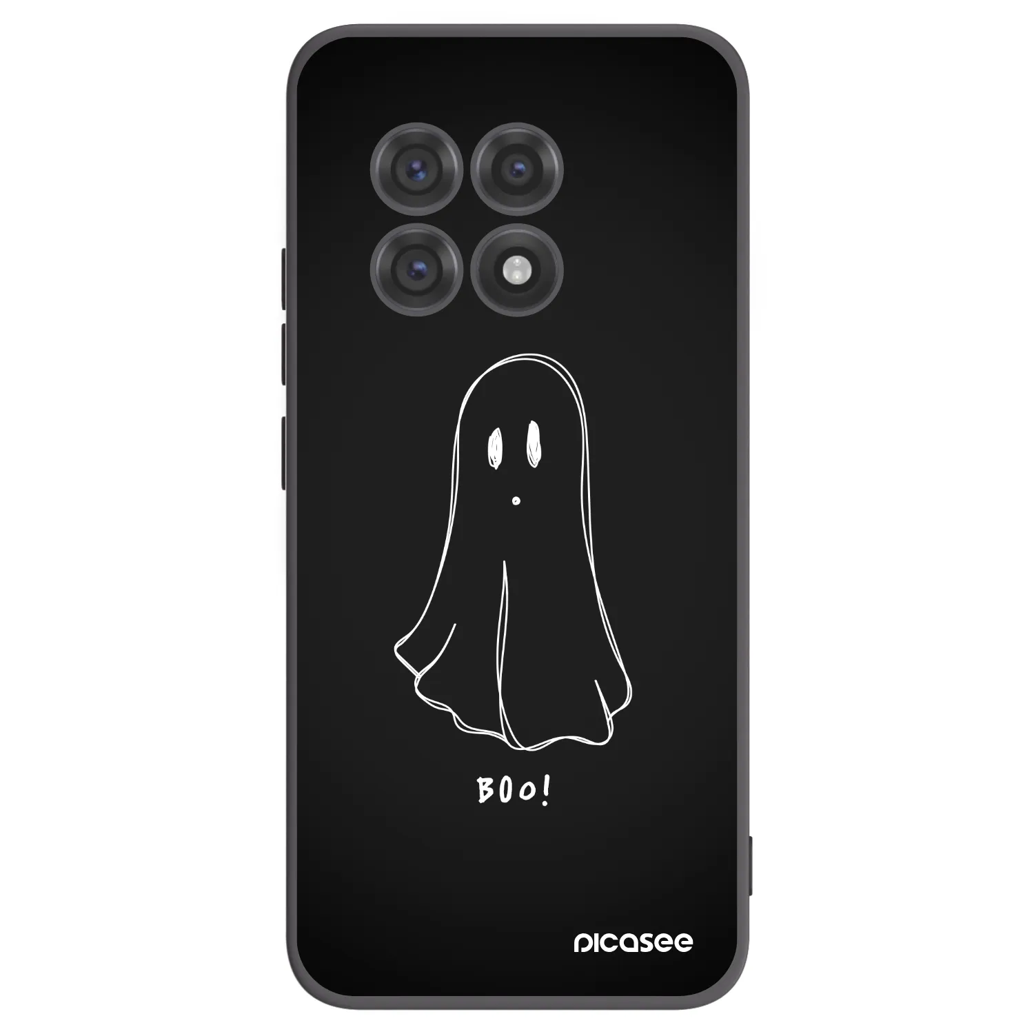 Picasee crna silikonska maskica za OnePlus 13R 5G - Ghost 2