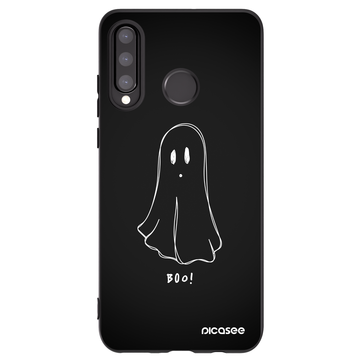 Picasee crna silikonska maskica za Huawei P30 Lite - Ghost 2