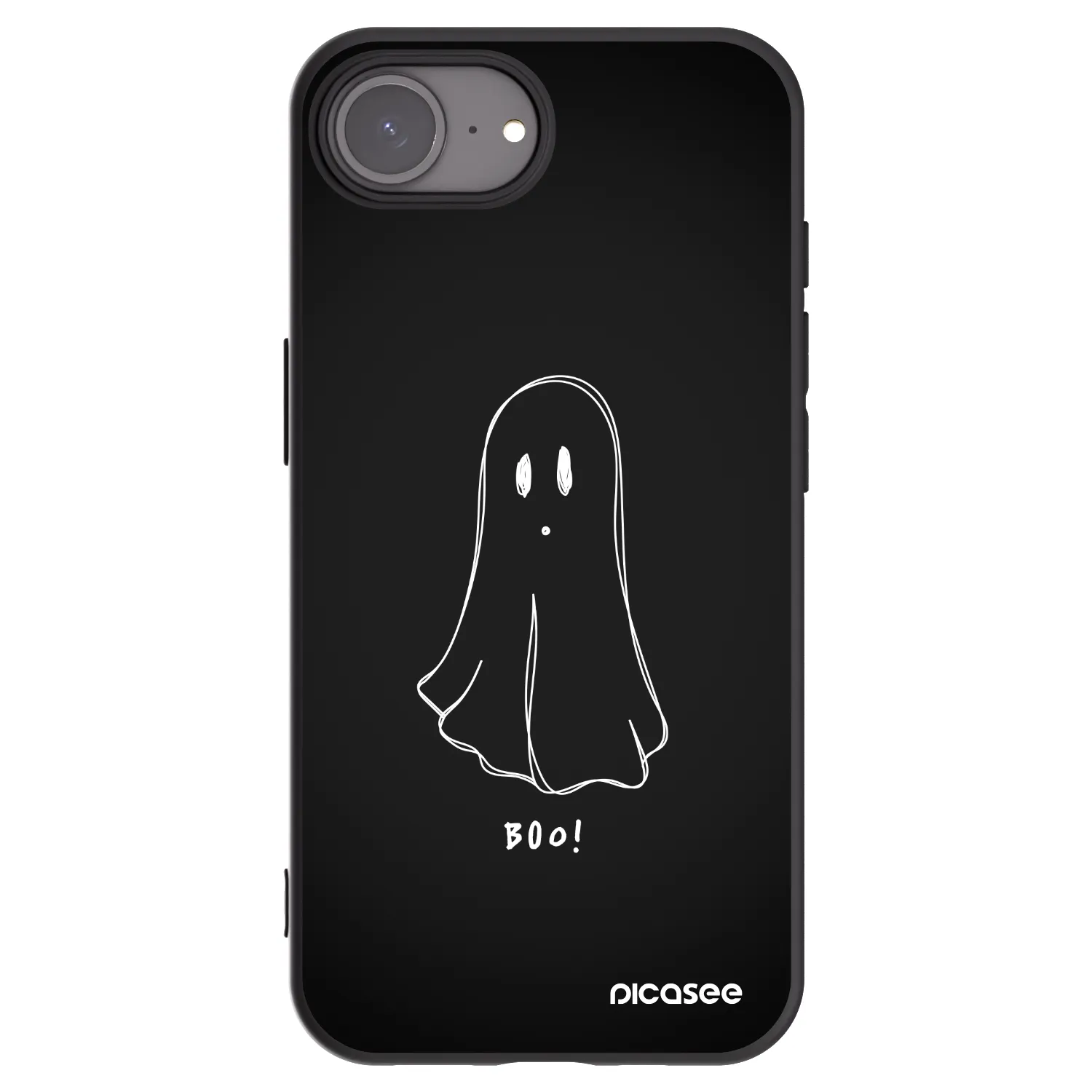 Picasee crna silikonska maskica za Apple iPhone 17e - Ghost 2