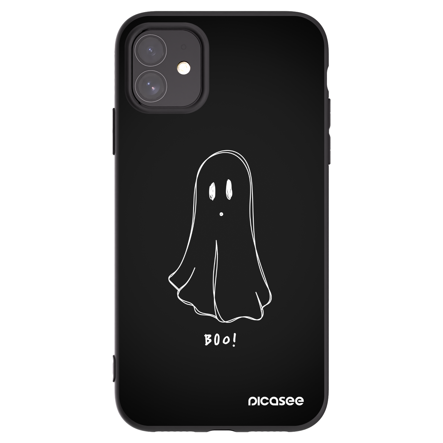 Picasee crna silikonska maskica za Apple iPhone 11 - Ghost 2
